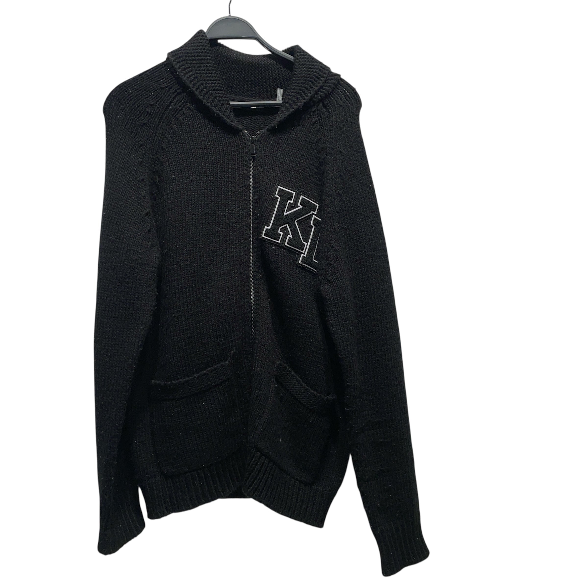 KARL LAGERFELD/Sweater/L/Wool/BLK/ view 1