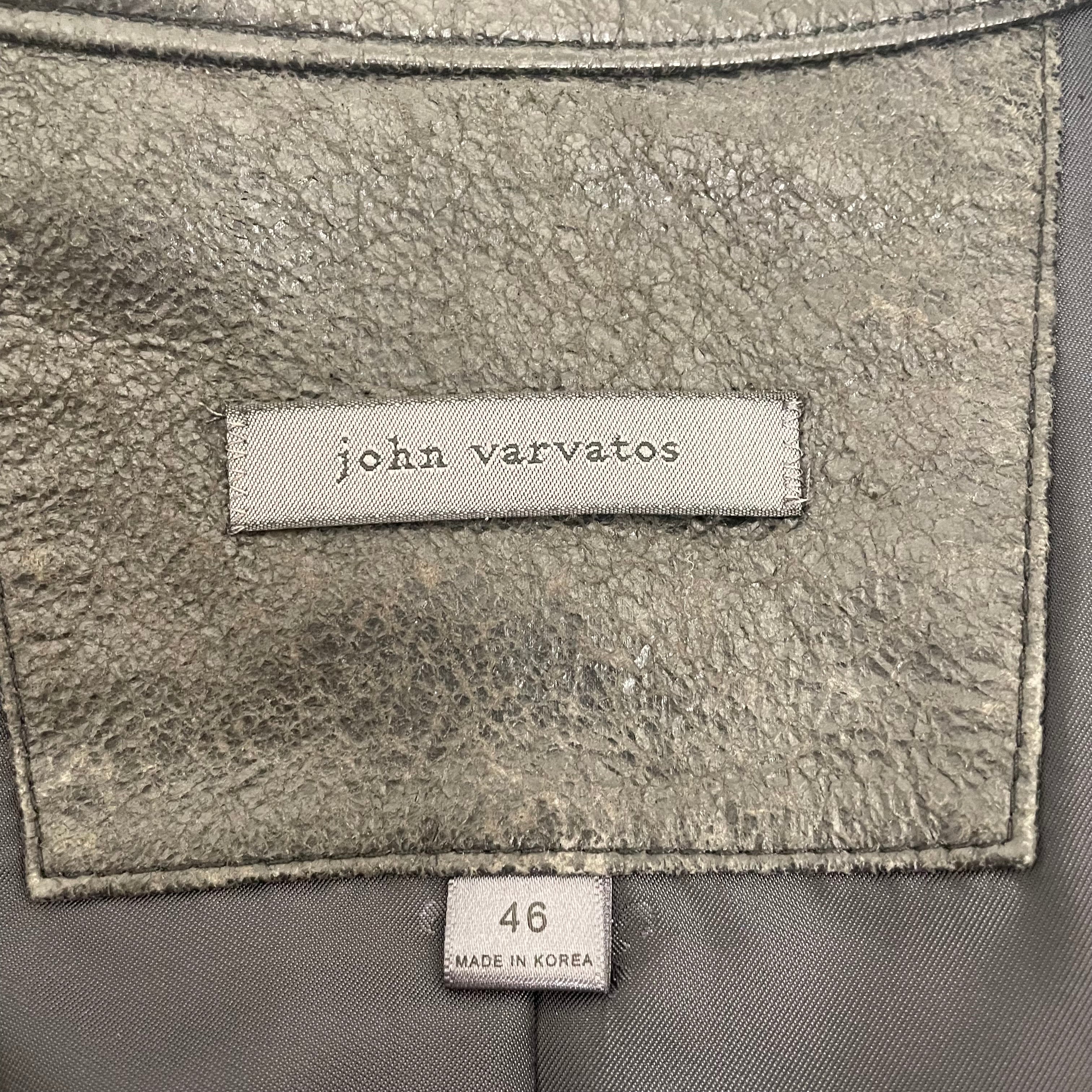john varvatos/Leather Jkt/46/Lambskin/BLK/Zip Up Blistered view 3