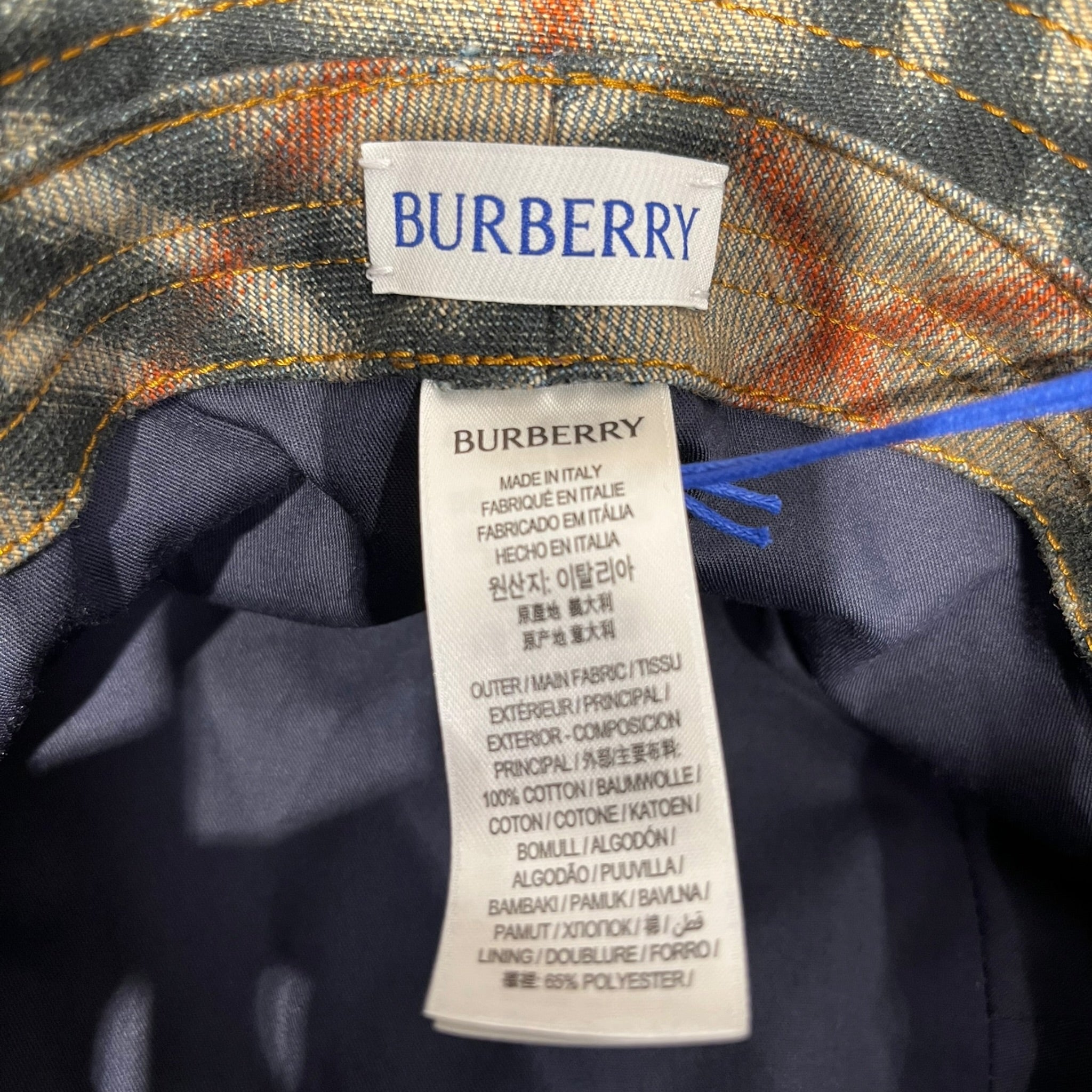 BURBERRY/Bucket Hat/OS/Denim/IDG/M's/ view 4