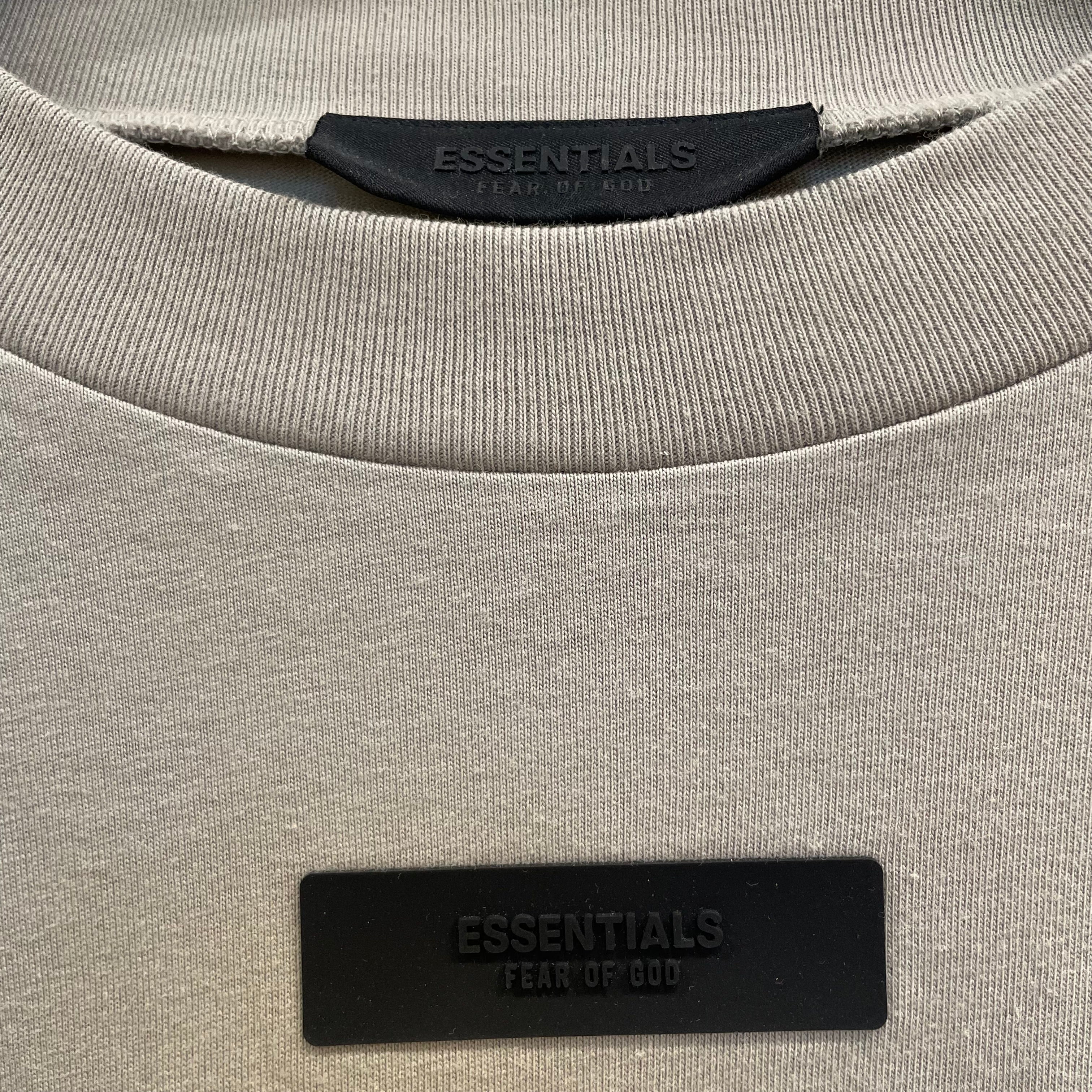 ESSENTIALS/LS T-Shirt/XL/Cotton/CRM/silcone logo view 3