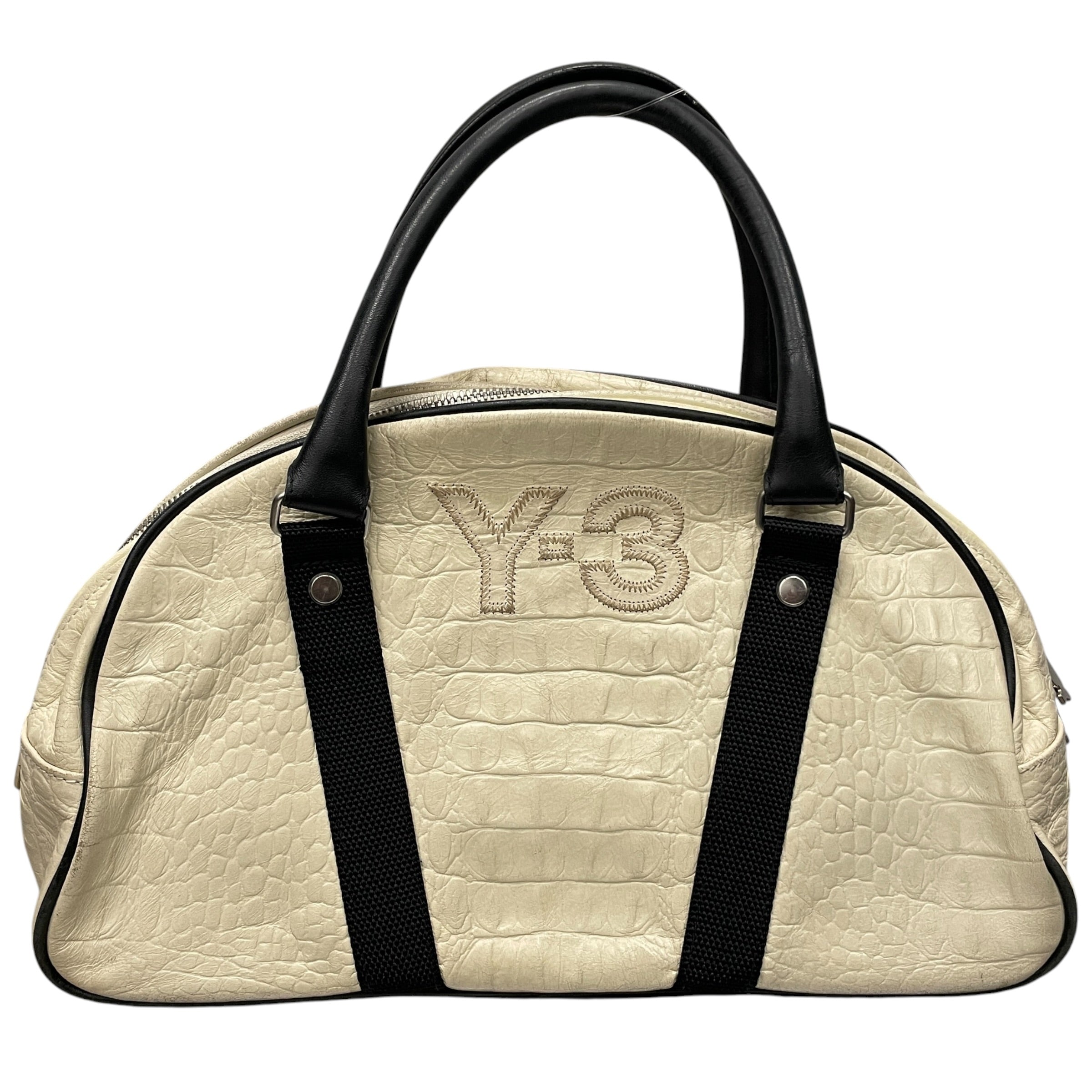 Y-3/Bag/Leather/WHT/BOWLER BAG CROC PRINT view 1