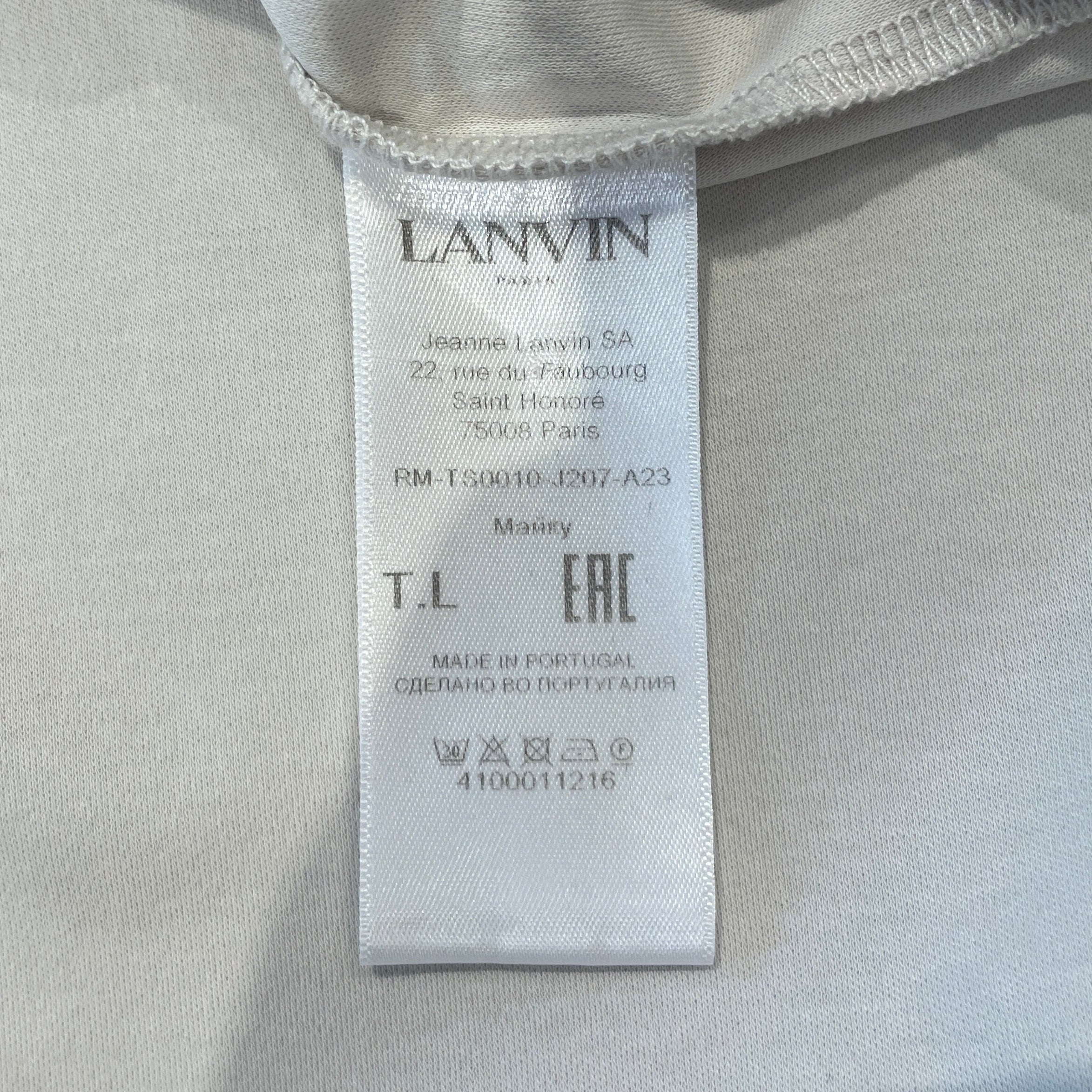 LANVIN/T-Shirt/Cotton/WHT/LANVIN RED GRPAHIC FRONT view 4