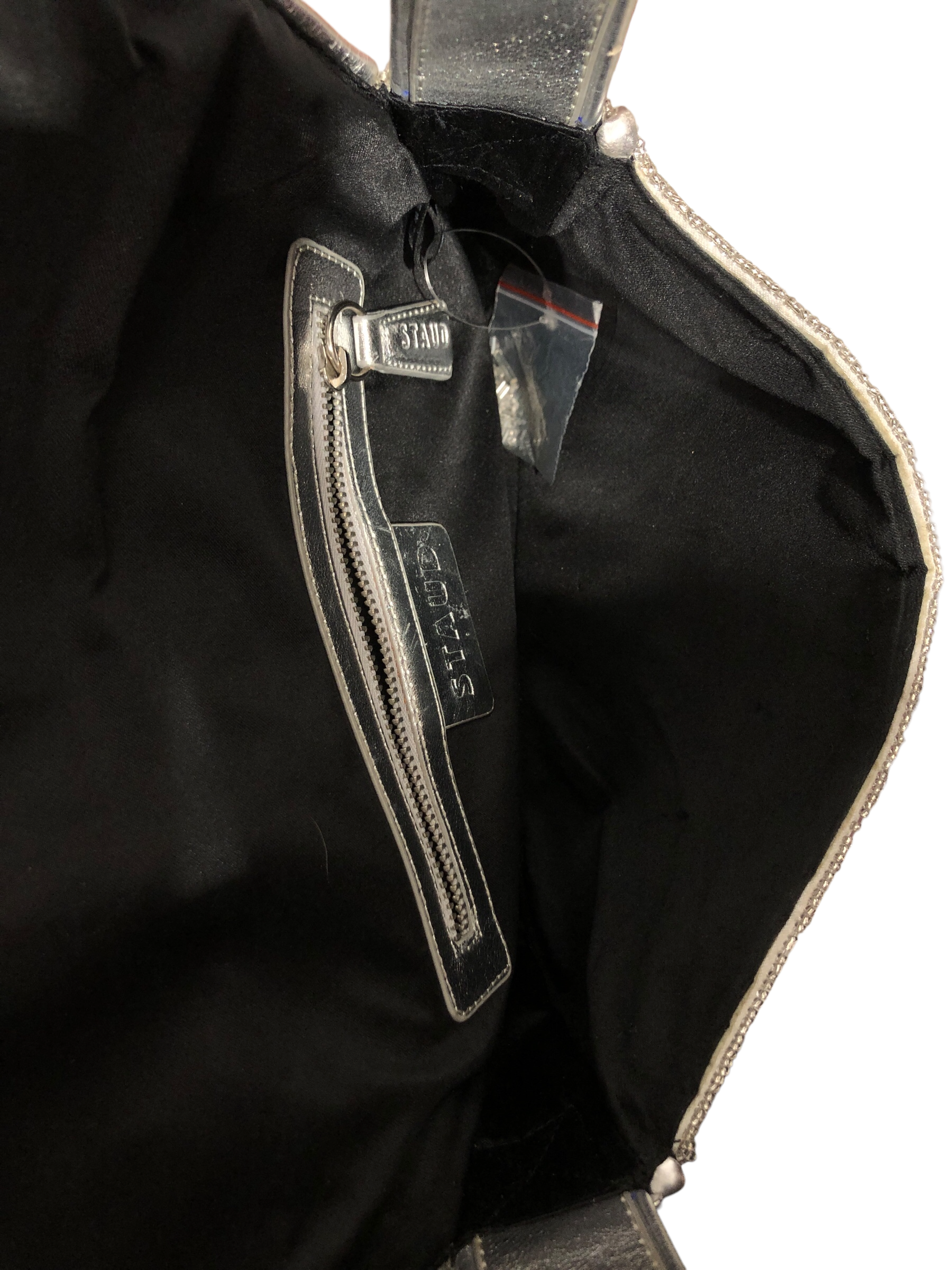 STAUD/Hand Bag/SLV/tommy beaded silver bag view 4