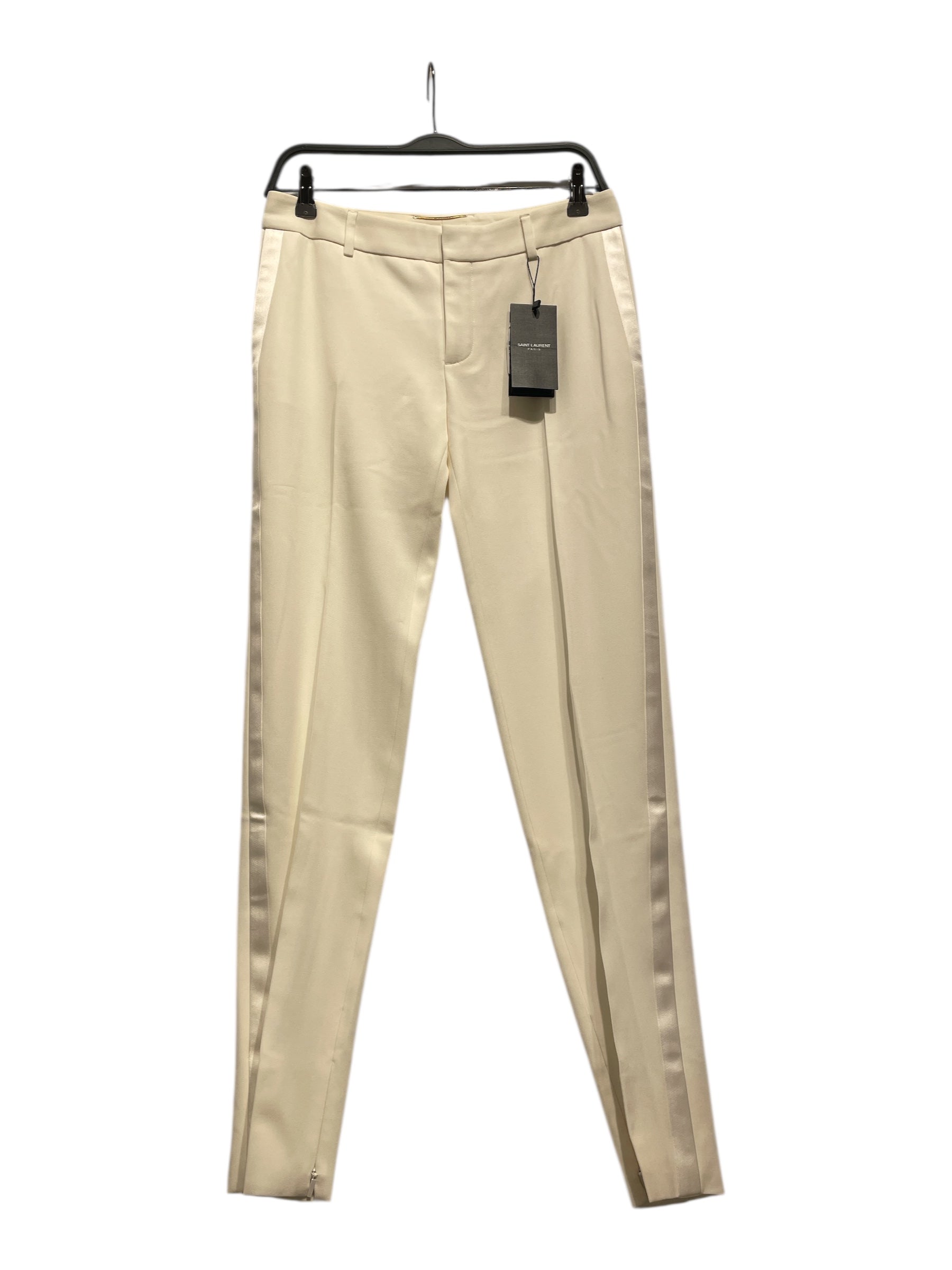 SAINT LAURENT/Straight Pants/36/Cotton/WHT/ view 1