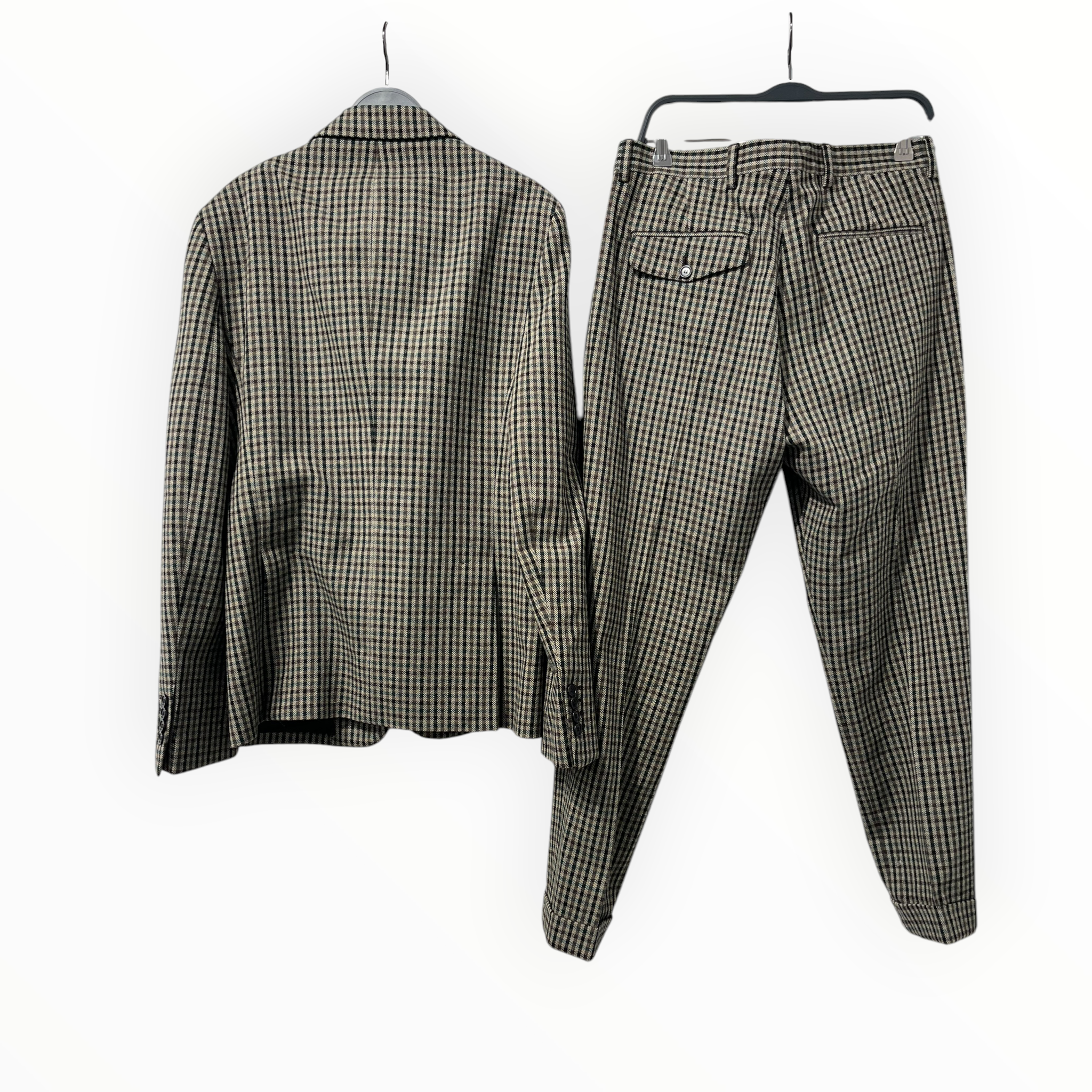 Acne Studios/T&B Set/46/Plaid/Wool/GRN/Single Breasted/48 PANTS PLEAT 46 BLAZER view 2