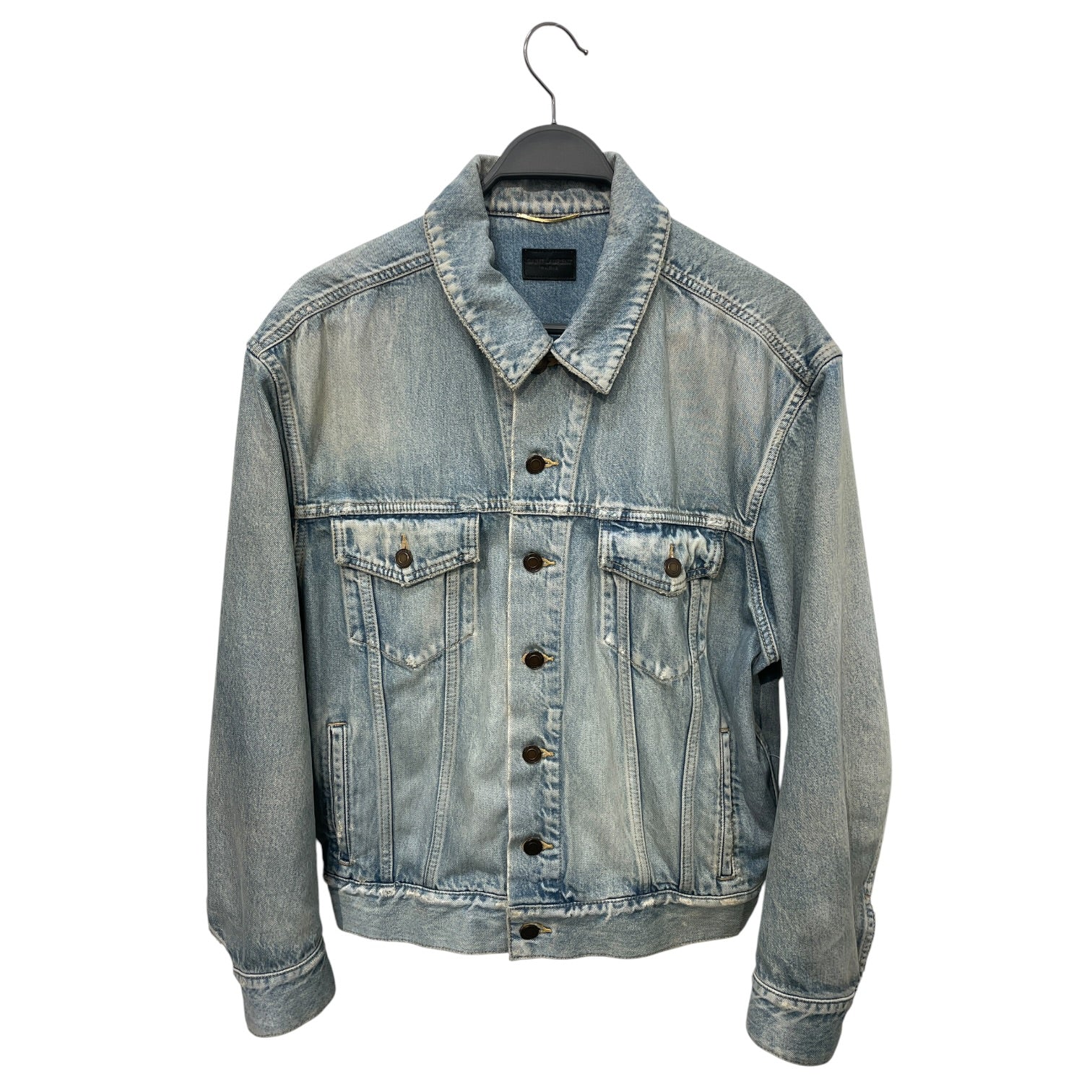 SAINT LAURENT/Denim Jkt/Cotton/BLU/Rider view 1
