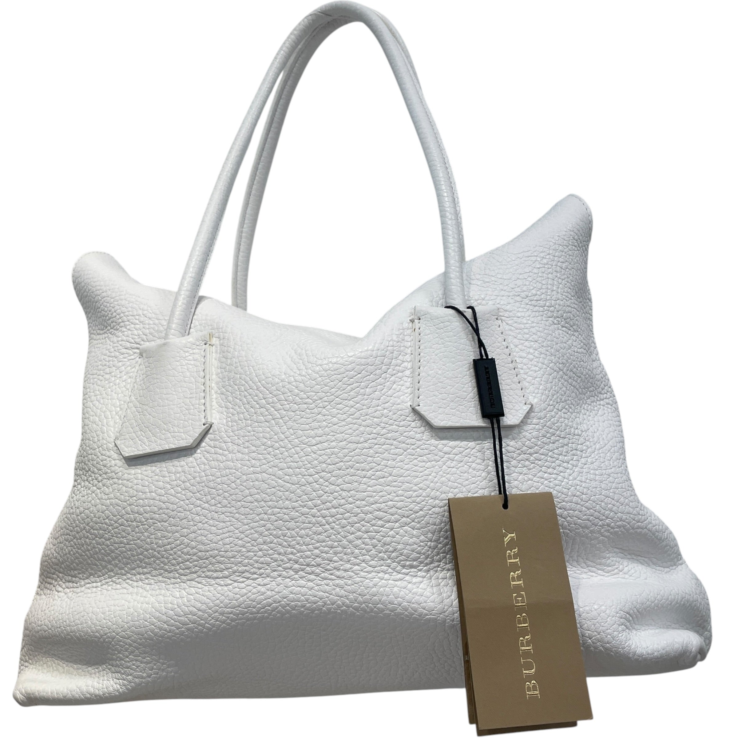 BURBERRY/Tote Bag/Leather/WHT/BAYNARD view 2