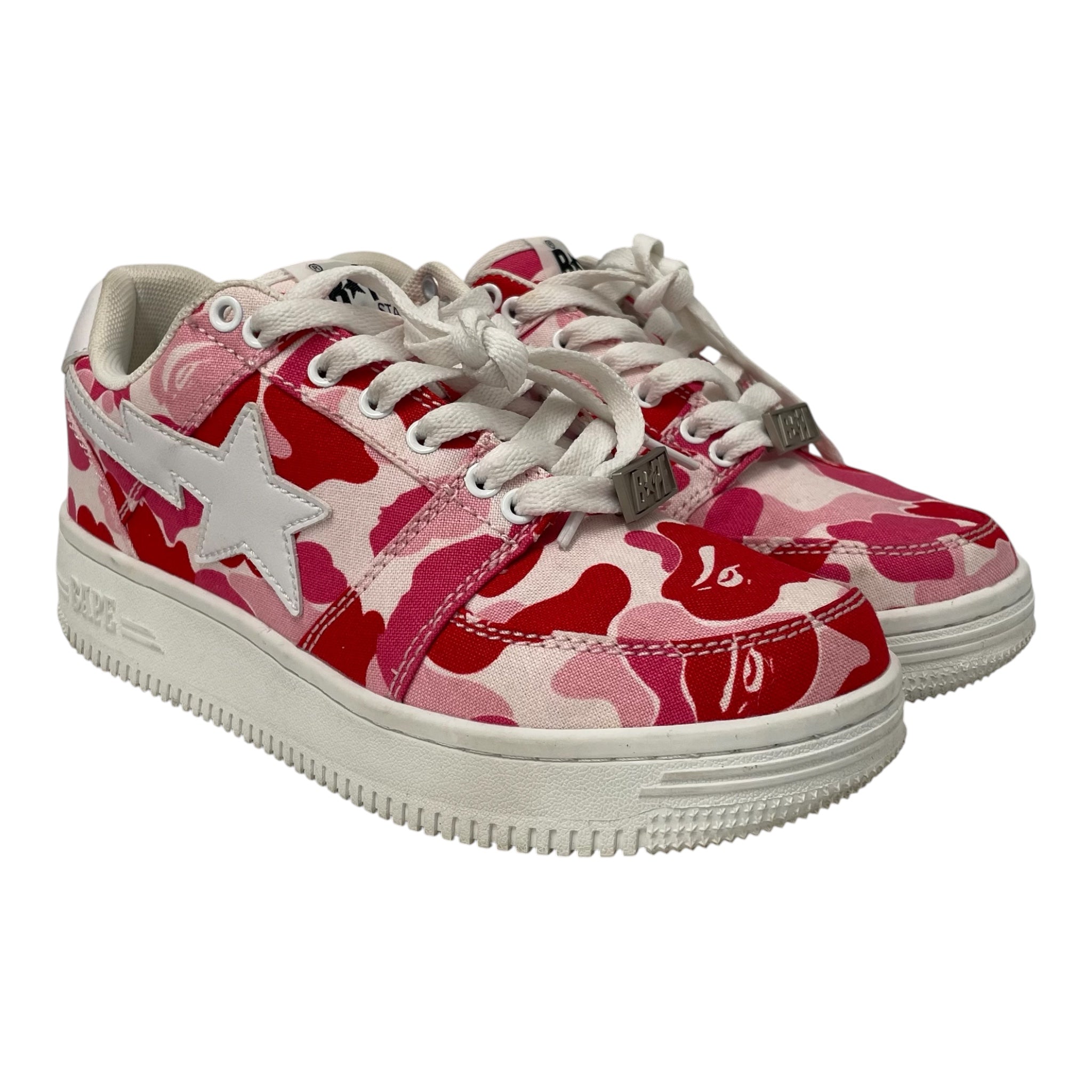 BAPE STA!/Low-Sneakers/US 7/All Over Print/PNK/ view 1