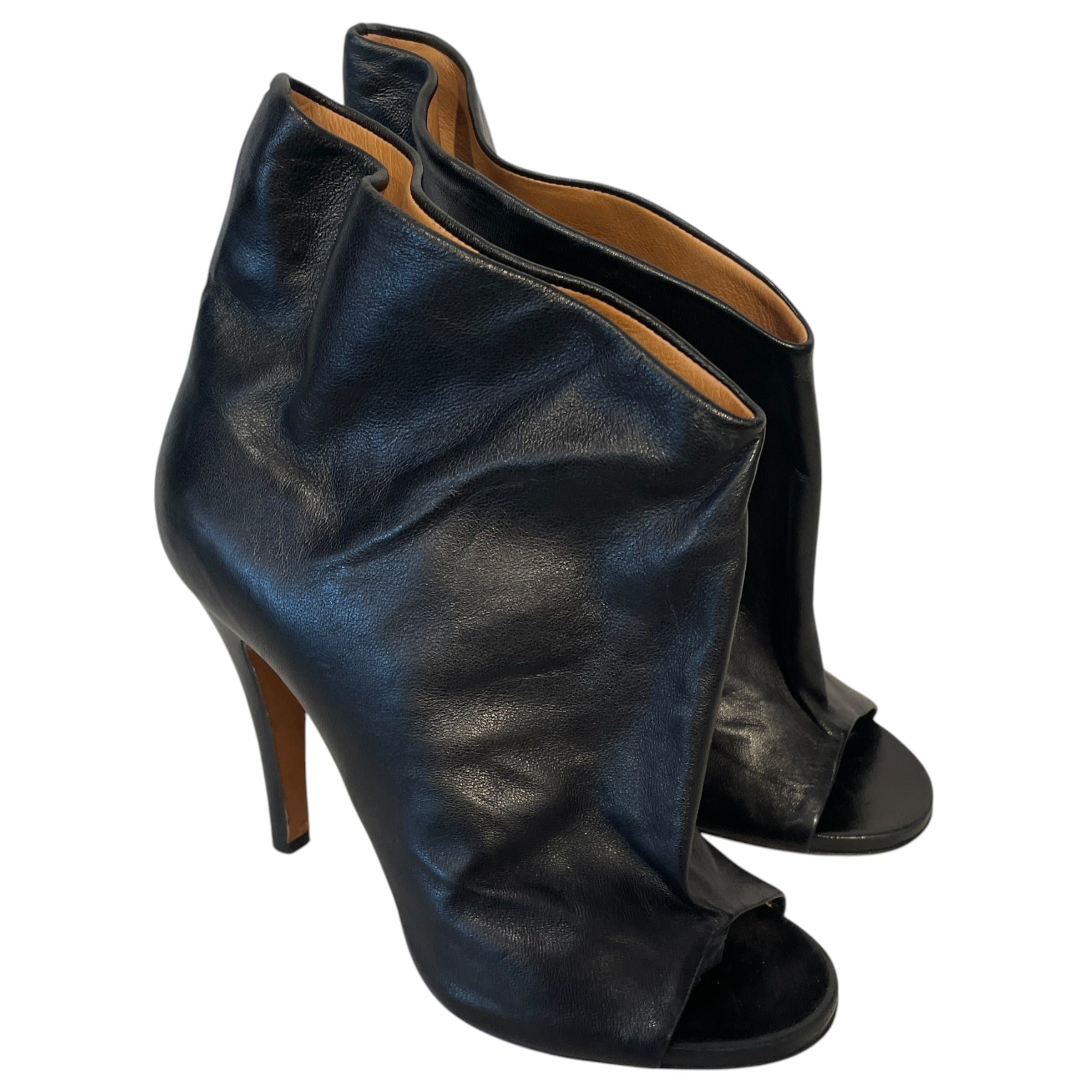 Martin Margiela/Ankle Boots/EU 39/Leather/BLK/HEELS/OPEN TOE view 1