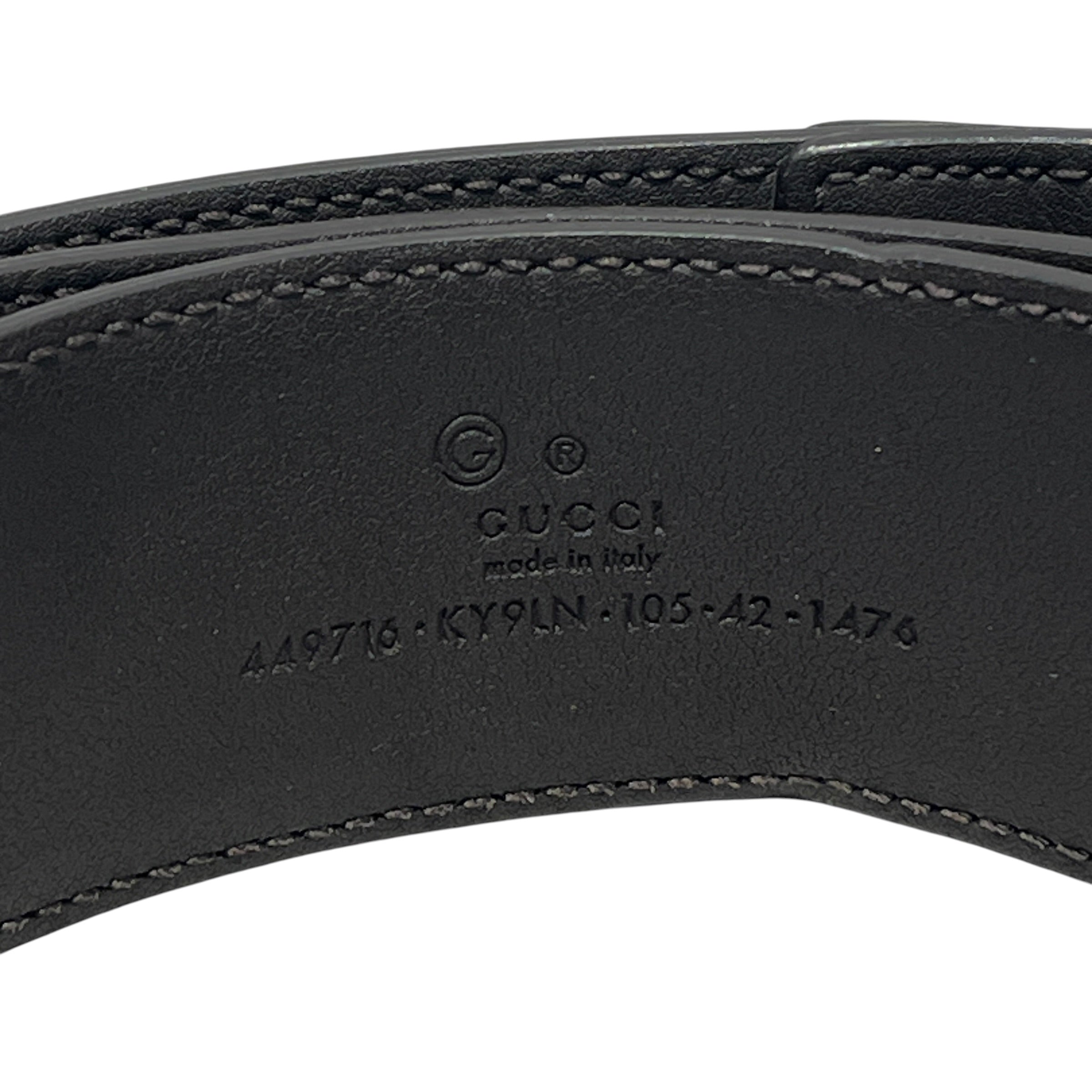 GUCCI/Belt/Monogram/Leather/BRW/M's/GG canvas /rectangle buckle view 3