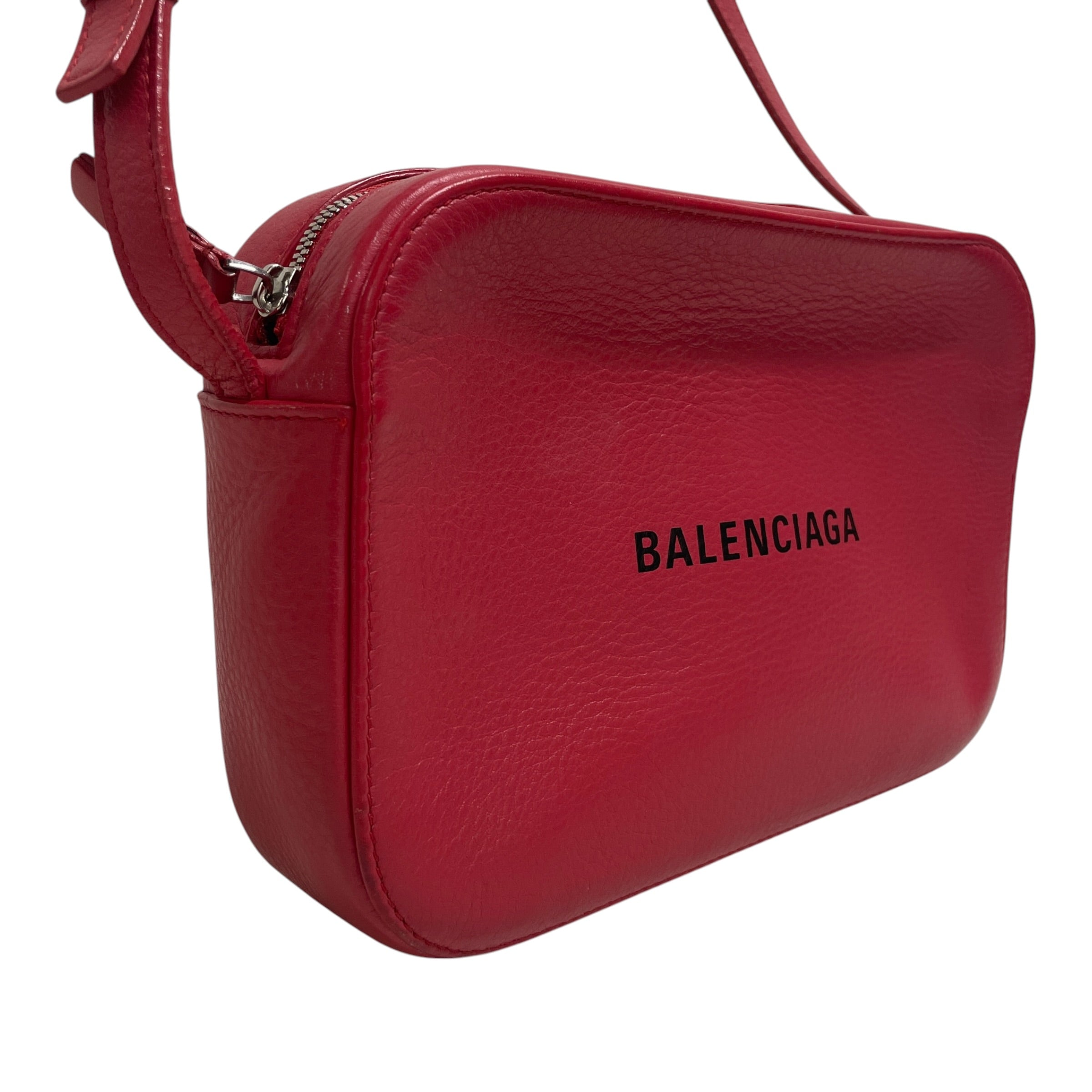 BALENCIAGA/Cross Body Bag/Leather/RED/24MKW28/BLACK LOGO FRONT view 6