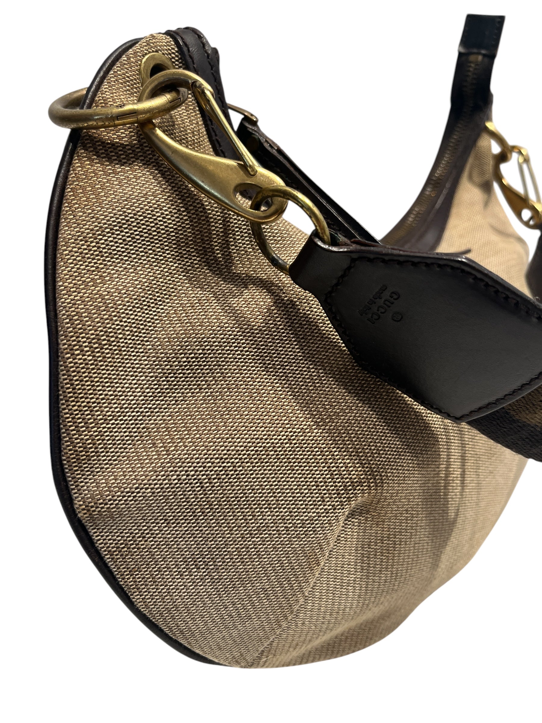 GUCCI/Clutch Bag/Leather/KHK/GOLD view 4