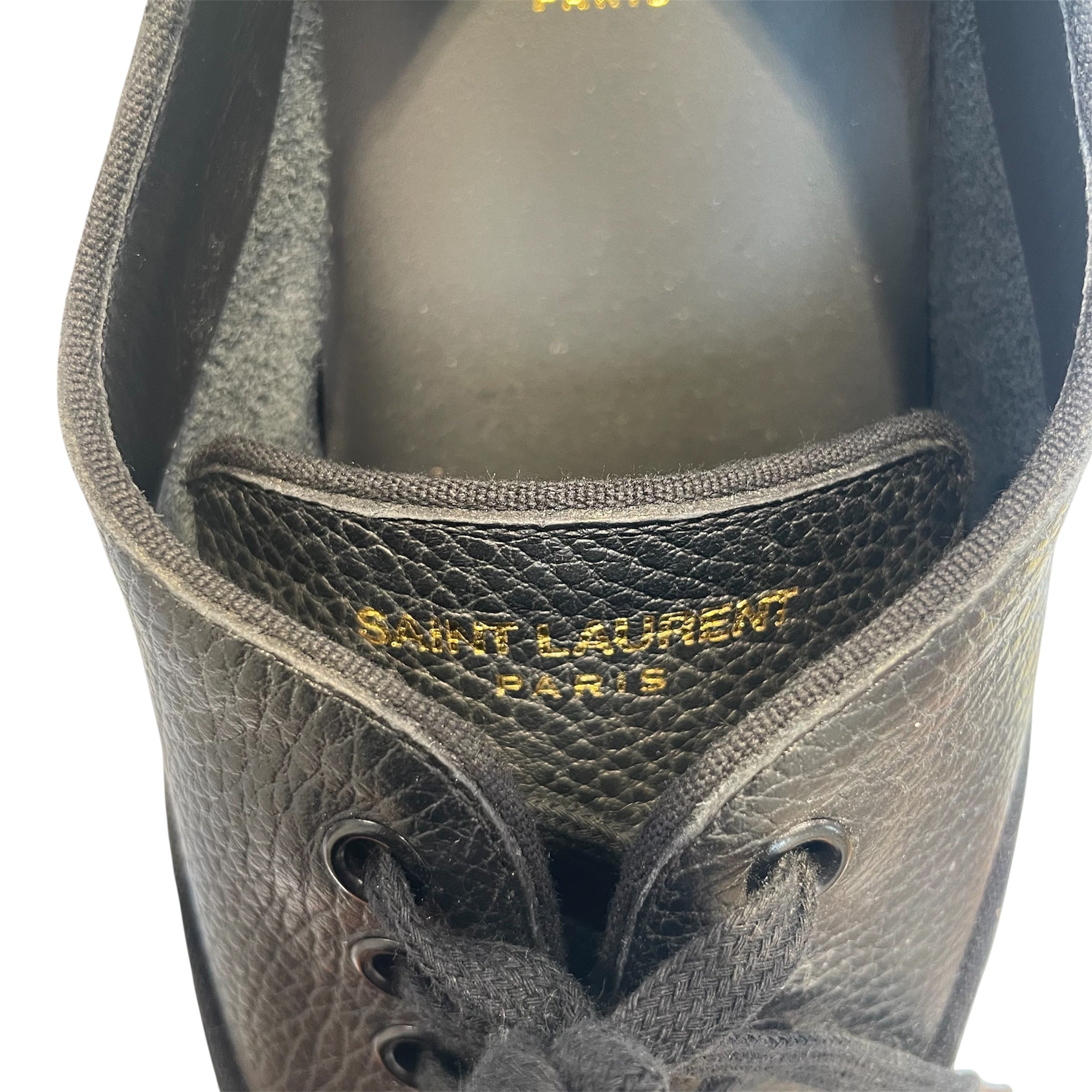 SAINT LAURENT/Low-Sneakers/US 9.5/Leather/BLK/venice/LA dust/moon view 4