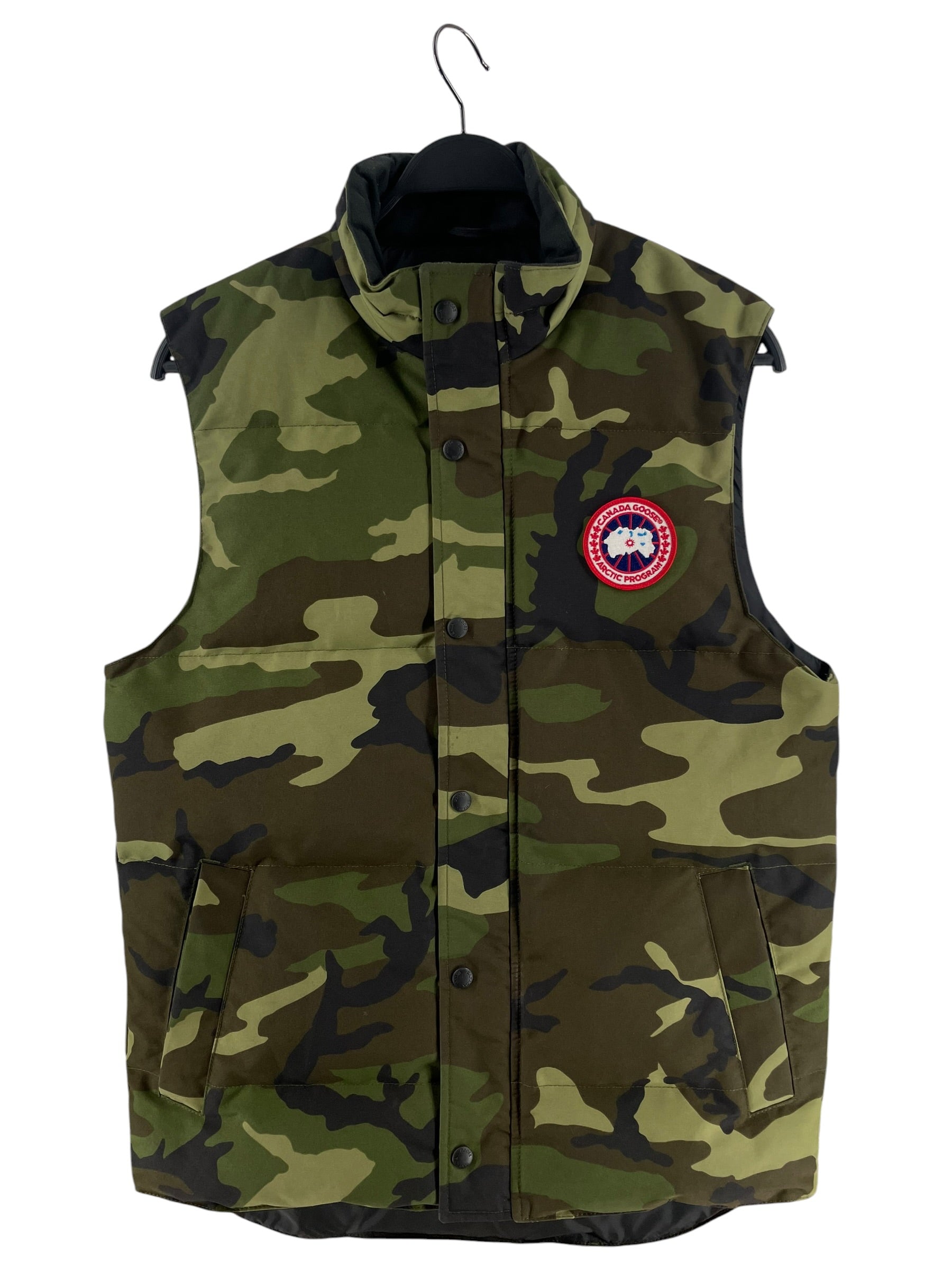 CANADA GOOSE/Puffer Vest/M/Camouflage/Polyester/GRN/NYLON GARSON VEST view 1
