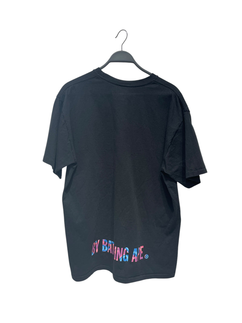 BAPE/T-Shirt/XXL/Cotton/BLK/All Over Print/