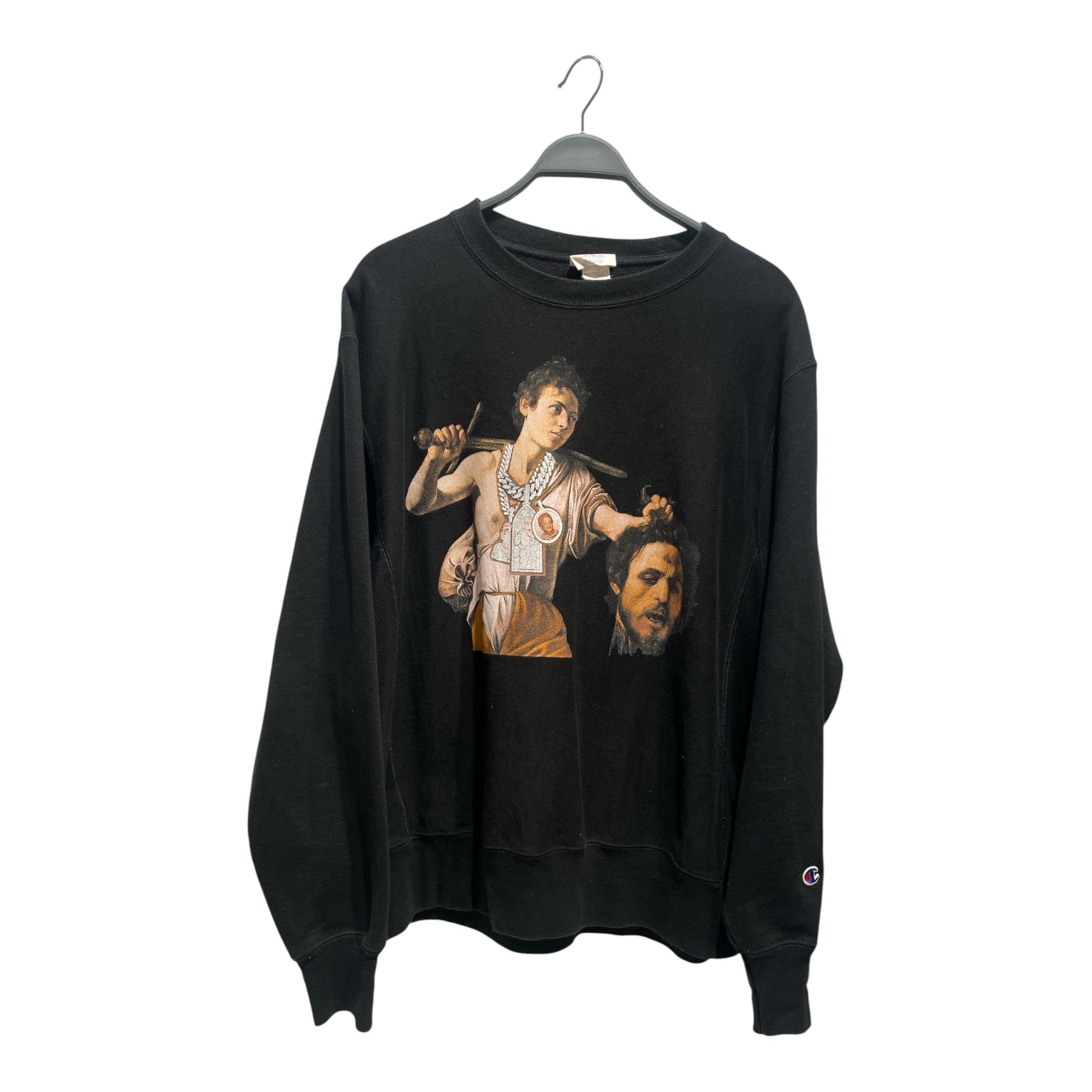 VIRGIL X WESTSIDE GUNN/Sweater/L/Cotton/BLK/PRAY FOR PARIS view 1