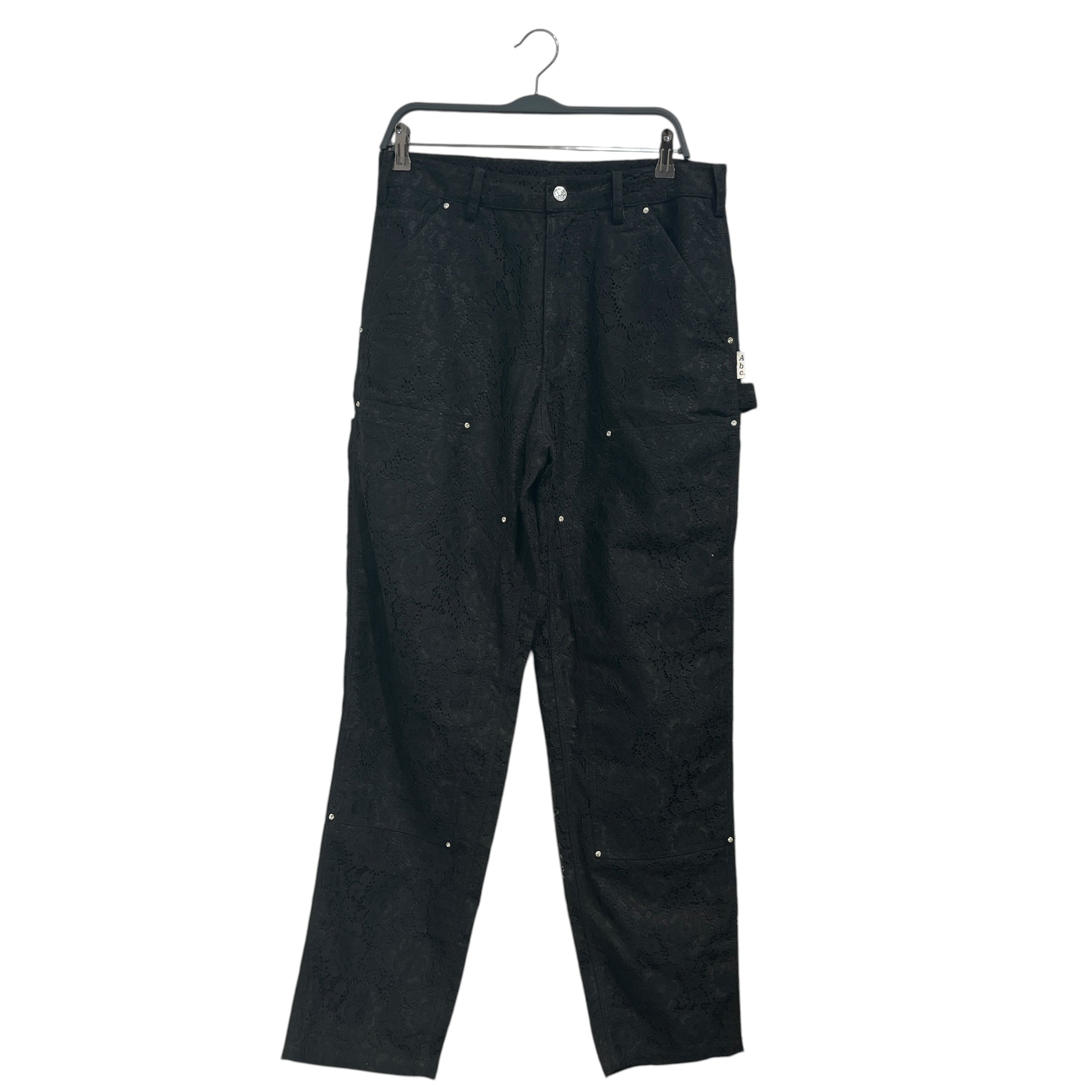 Advisory Board Crystals/Straight Pants/M/Cotton/BLK/lace double knee view 1