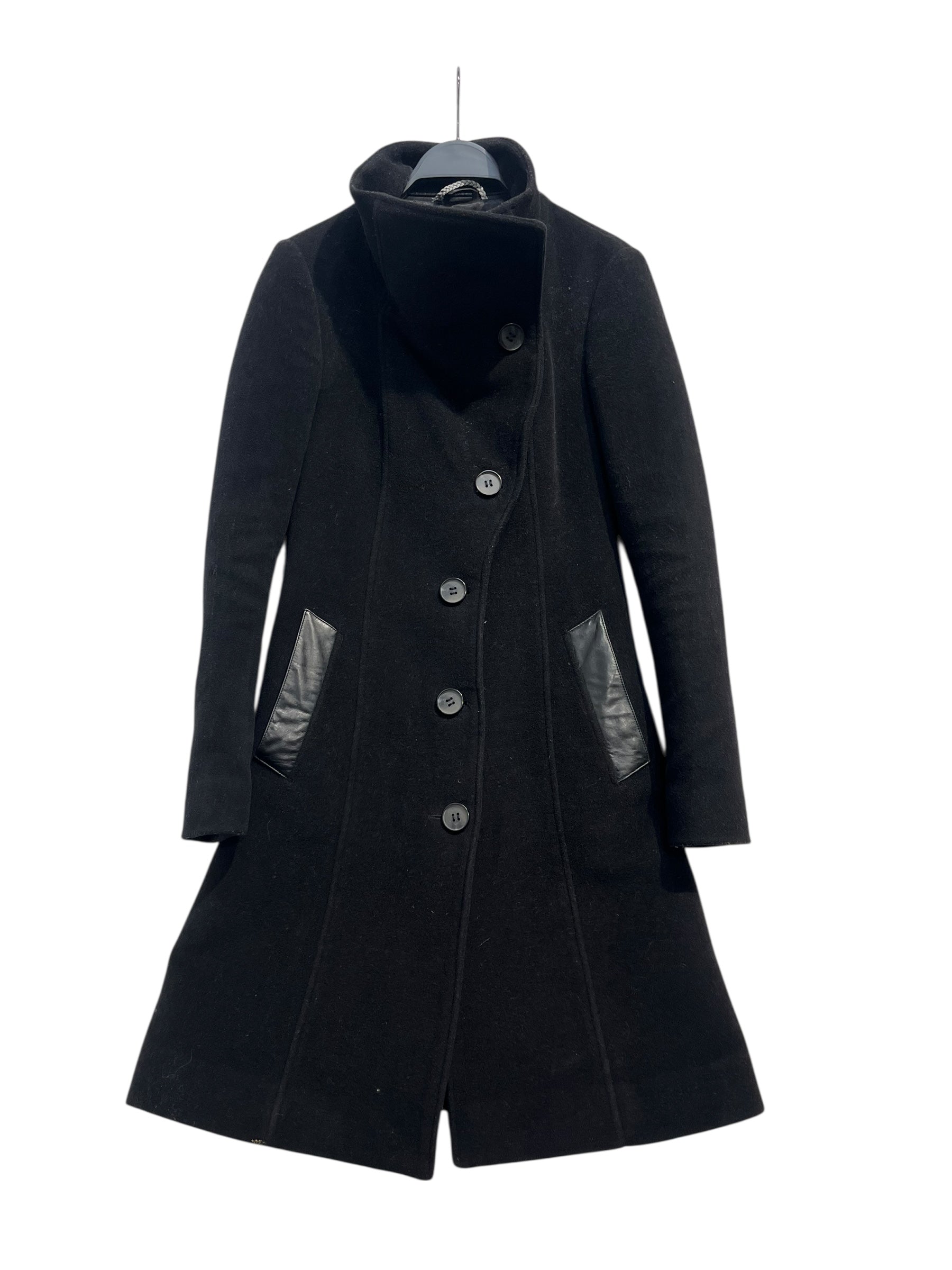 MACKAGE/Peacoat/XS/Wool/BLK/`LEATHER POCKET SLITS view 1