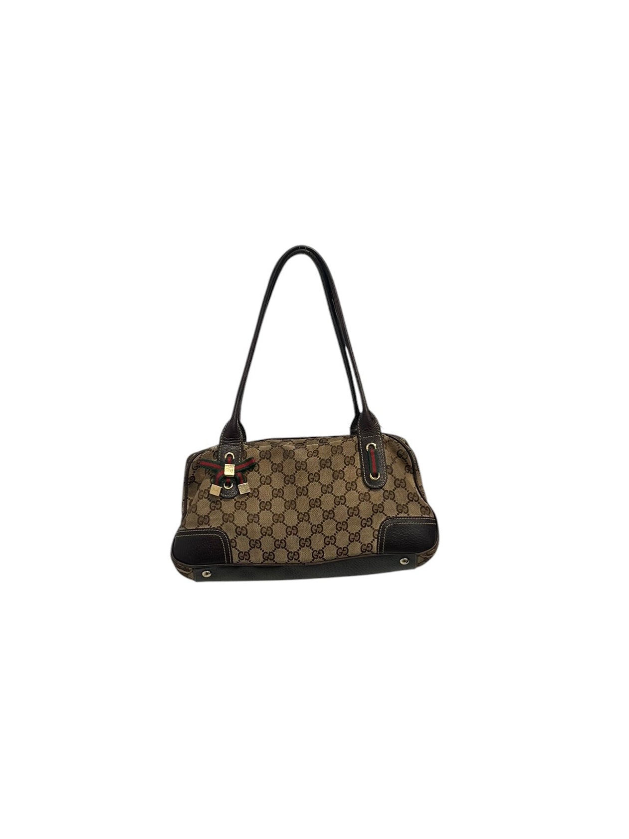 GUCCI/Hand Bag/Monogram/Cotton/BRW/gucci bow shoulder bag view 1