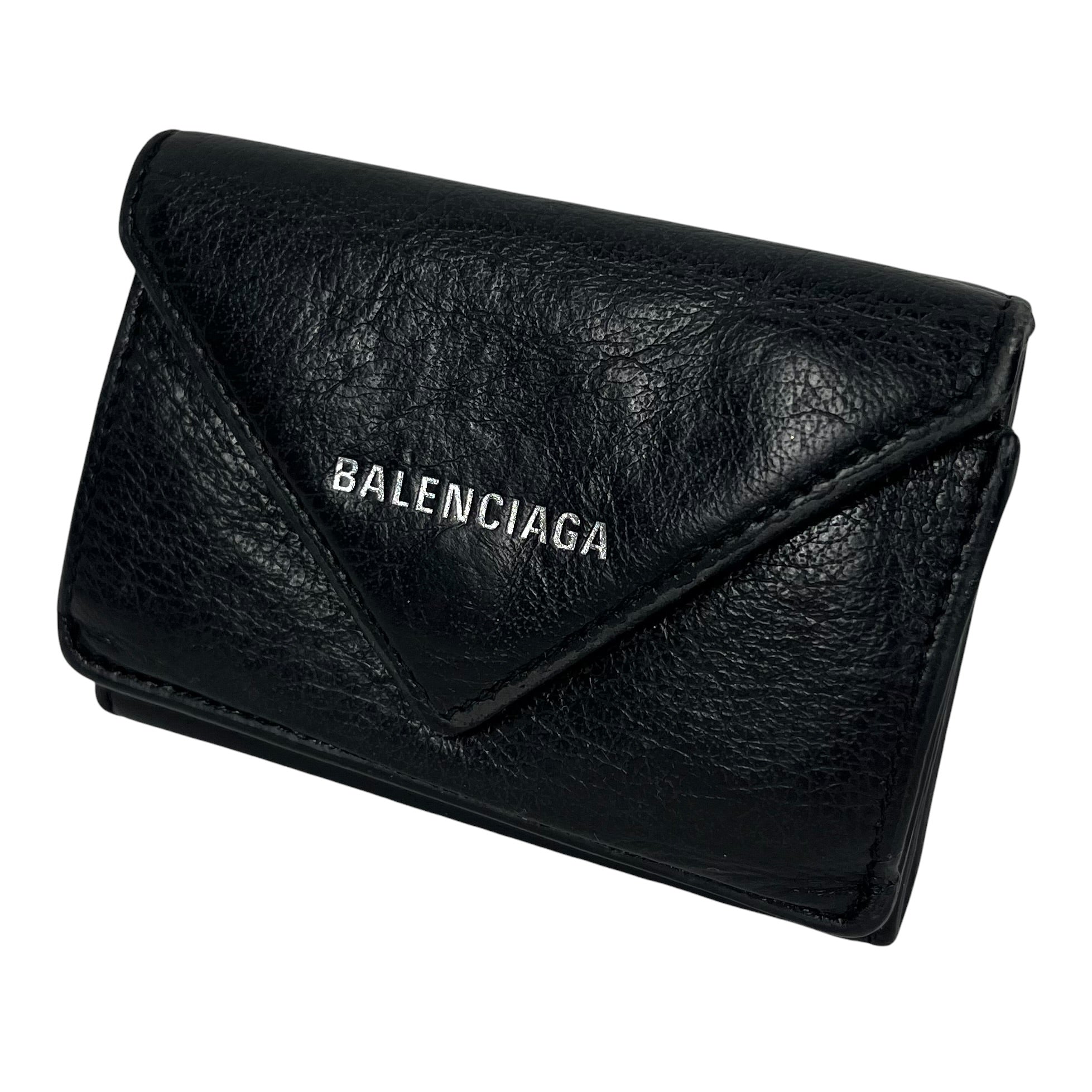 BALENCIAGA/Wallet/Lambskin/BLK/Balenciaga Logo Wallet view 1