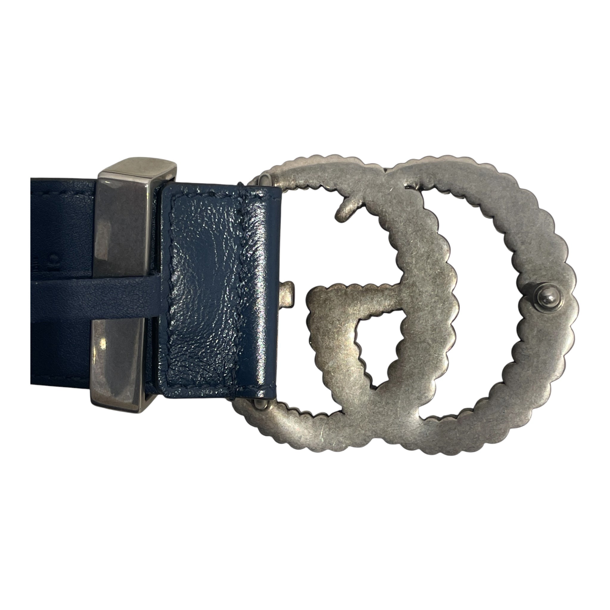 GUCCI/Belt/Leather/NVY/L's/TORCHON DOUBLE G view 3