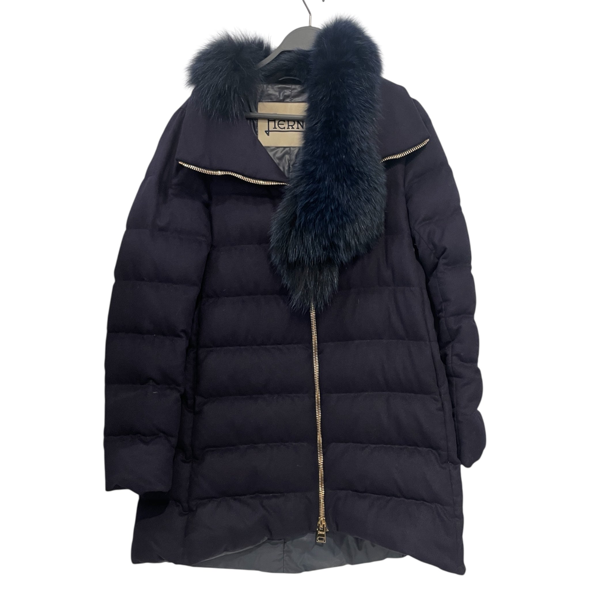 HERNO/Puffer Jkt/42/Silk/PPL/#PI0379D-38087-9200/FUR  COLLA view 1