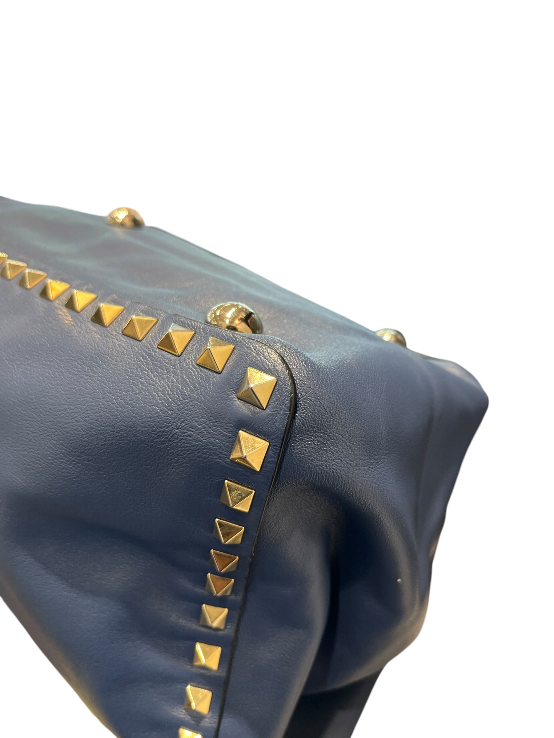 VALENTINO/Hand Bag/Leather/BLU/Studded handle view 10