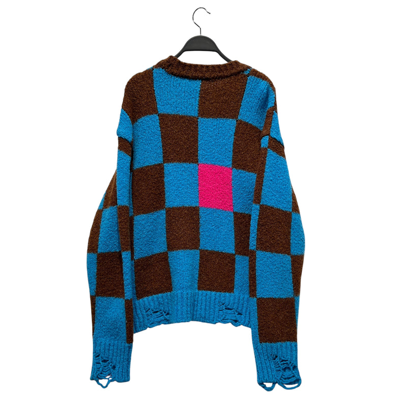 Andersson Bell/Heavy Sweater/S/Gingham Check/Wool/BLU/Pullover/BLU/BRWN