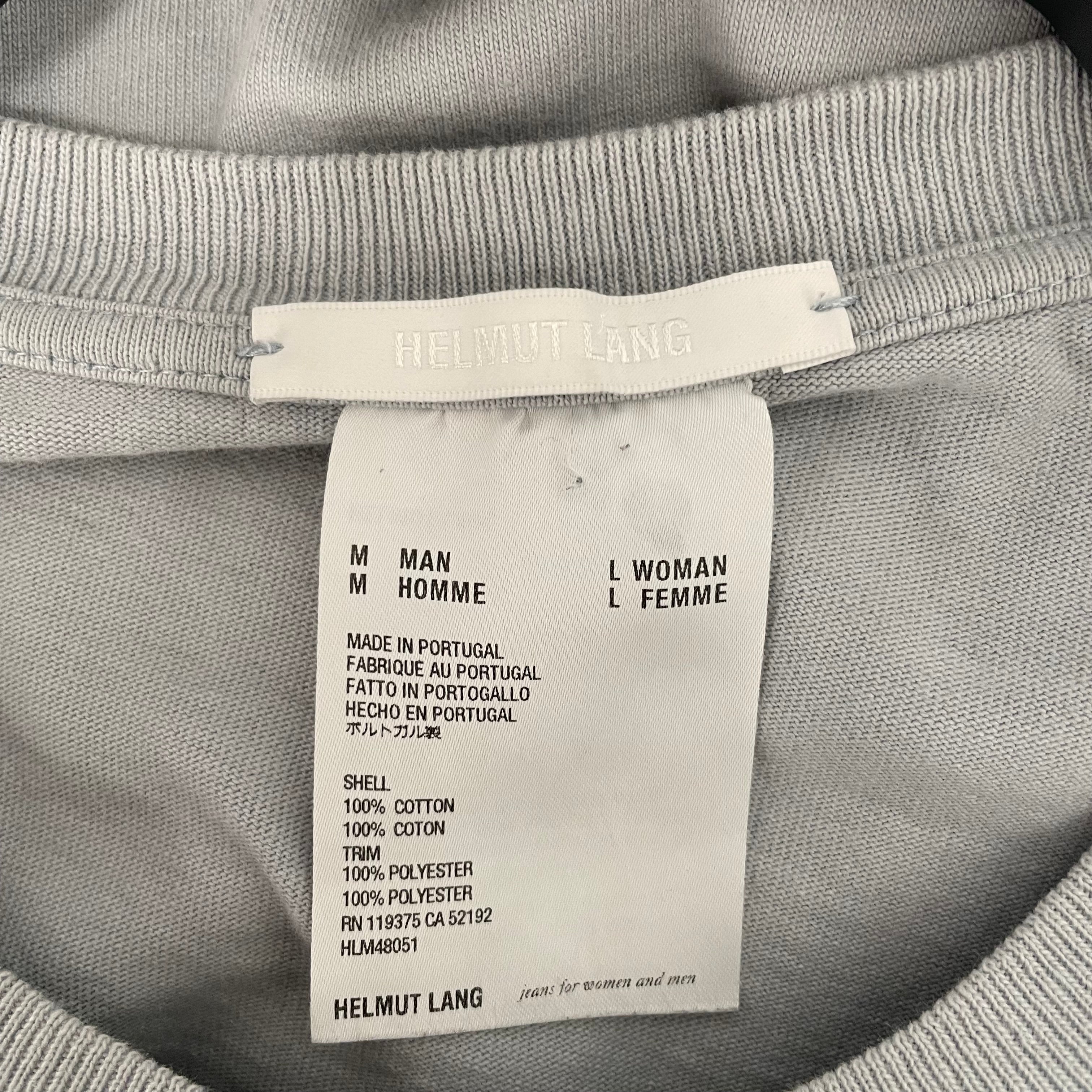 Helmut Lang/LS T-Shirt/M/Cotton/BLU/Pocket Tag view 3