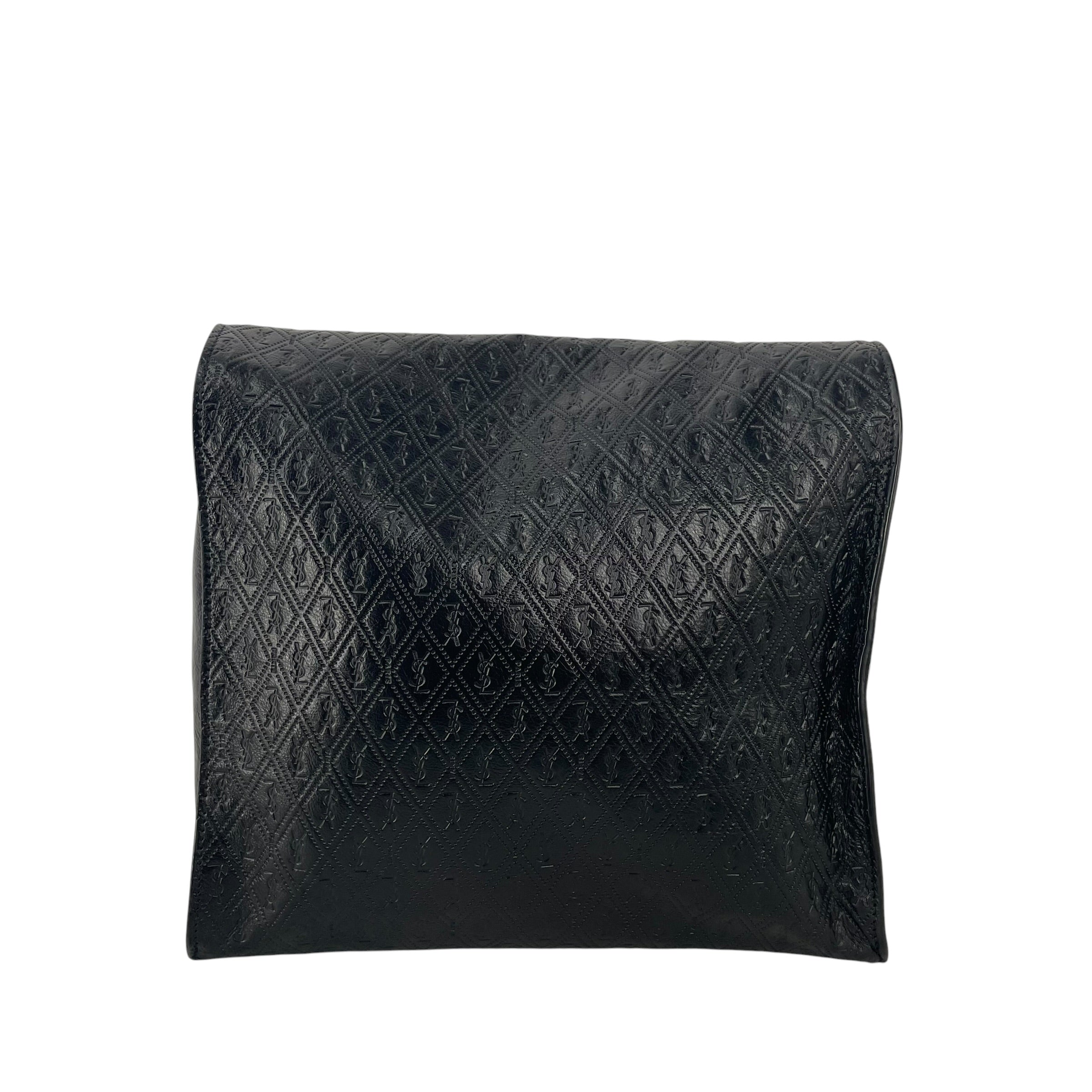 SAINT LAURENT/Pouch/Monogram/Leather/BLK/DELI PAPER BAG view 2