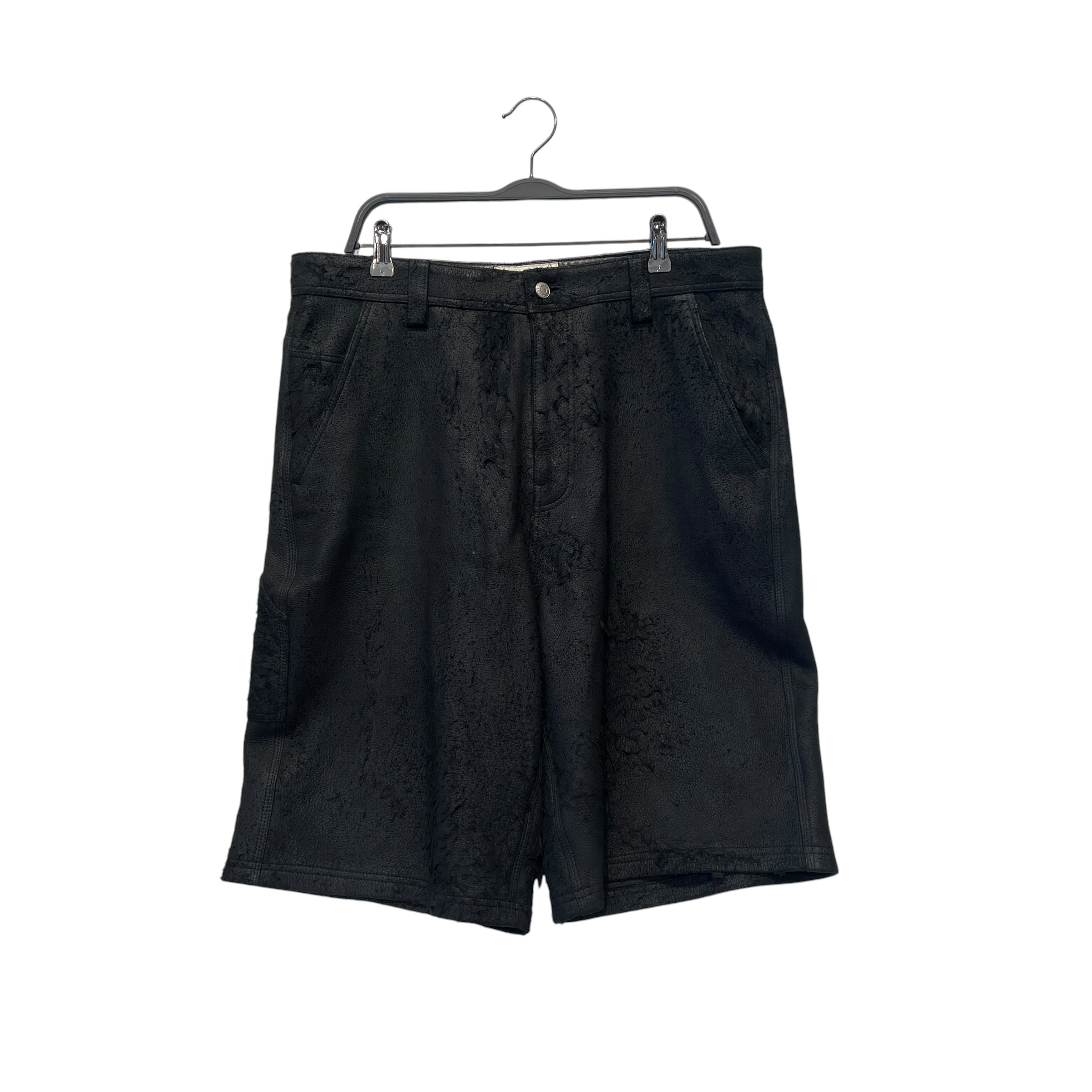 STUSSY/Shorts/34/Lambskin/BLK/BAGGY WASHED SHORTS view 1