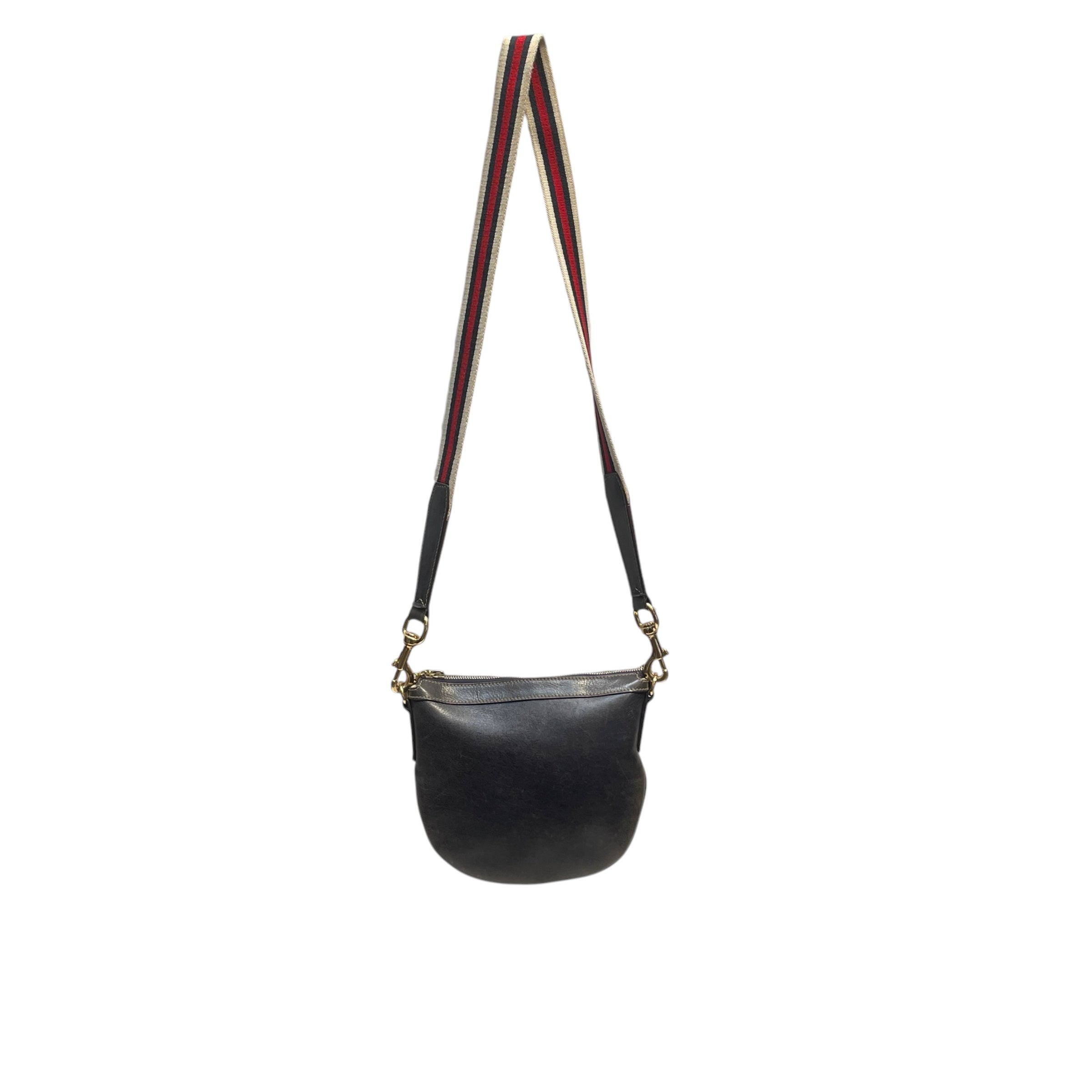 GUCCI/Cross Body Bag/Leather/GRY/red blu stripe view 1