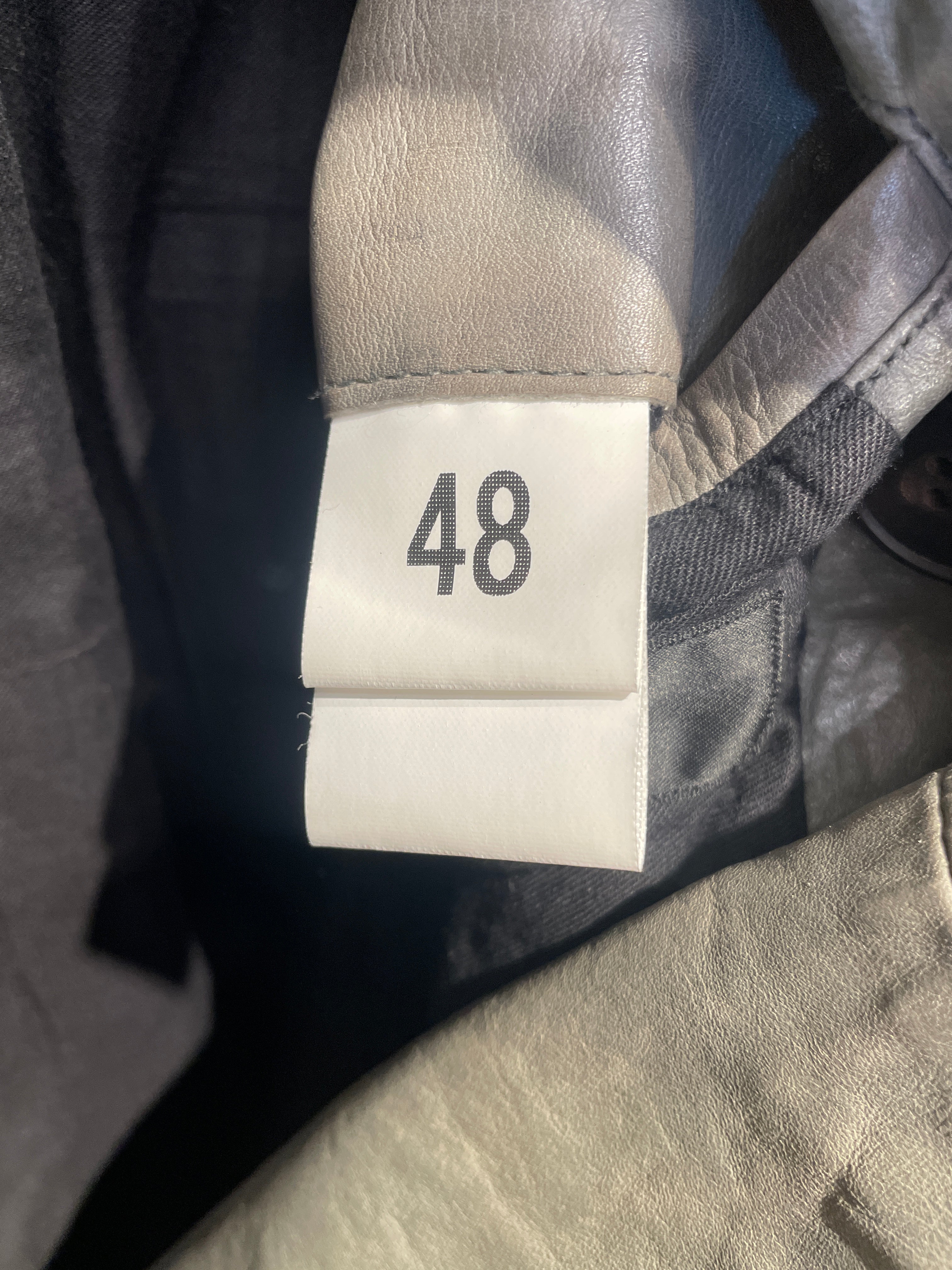 ROBERT GELLER/Trench Coat/48/Leather/GRY/ view 4