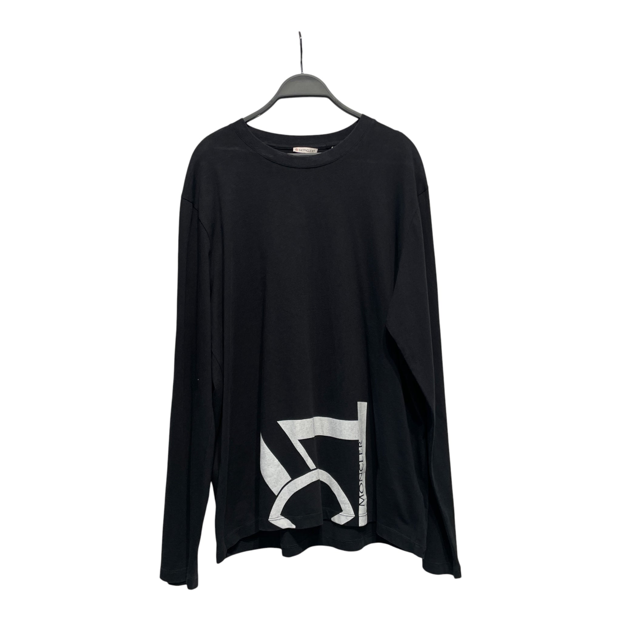 MONCLER/CRAIG GREEN/LS T-Shirt/5/Cotton/BLK/All Over Print/Long Sleeve lower logo view 1