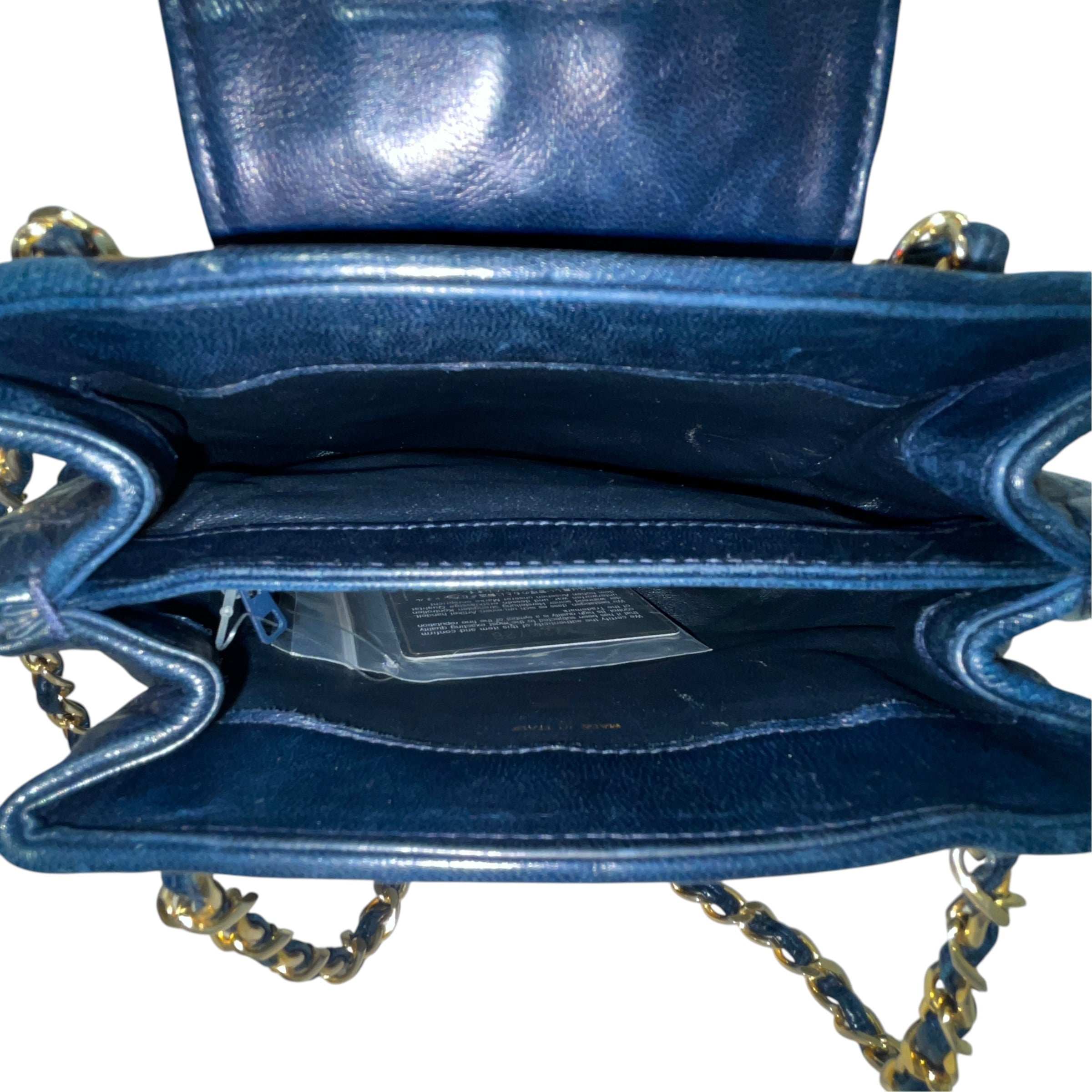 CHANEL/Cross Body Bag/Lambskin/NVY/Quilted Matelasse Chain Bag view 4