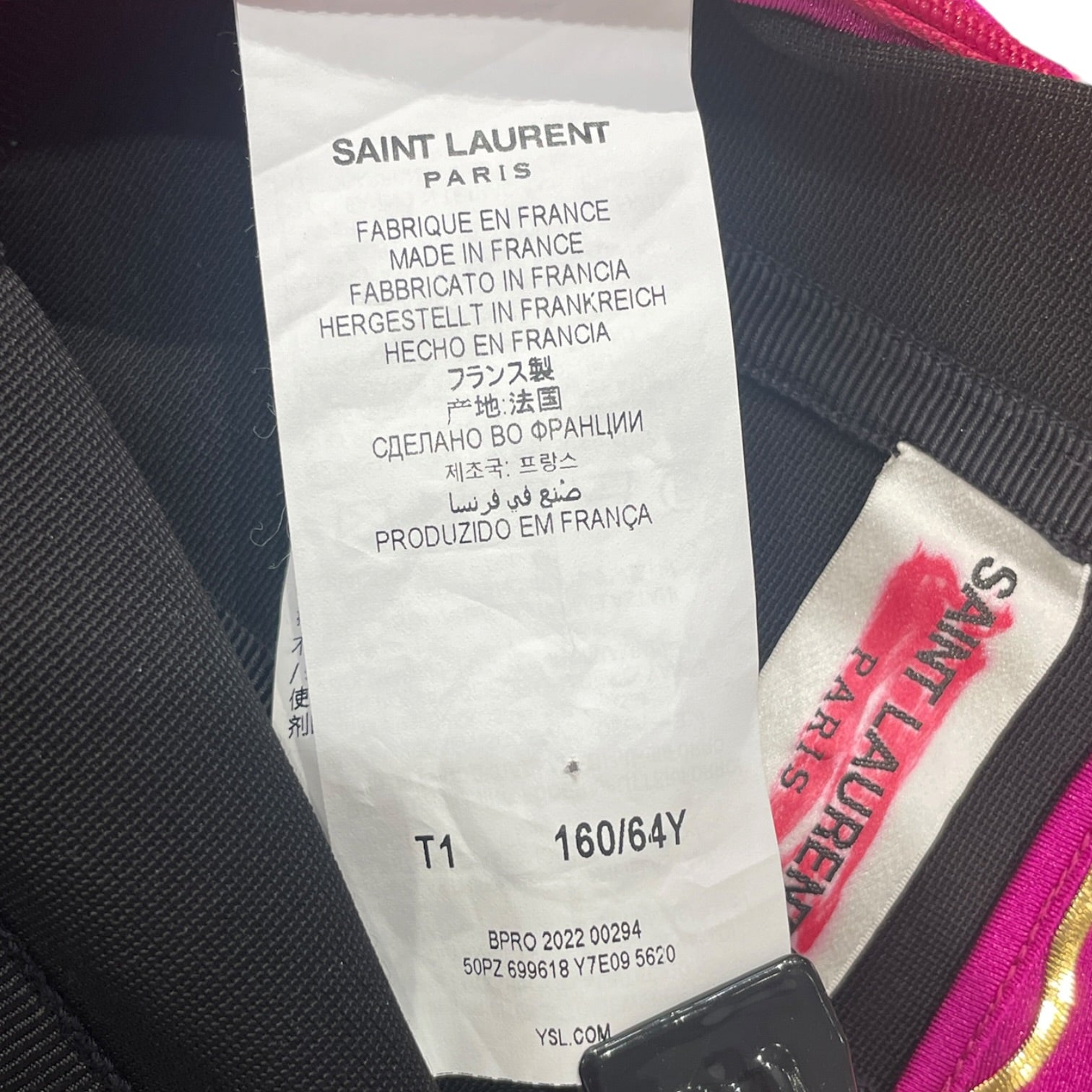 SAINT LAURENT/Dress/1/Cotton/PNK/TUBEBODYSUIT view 4