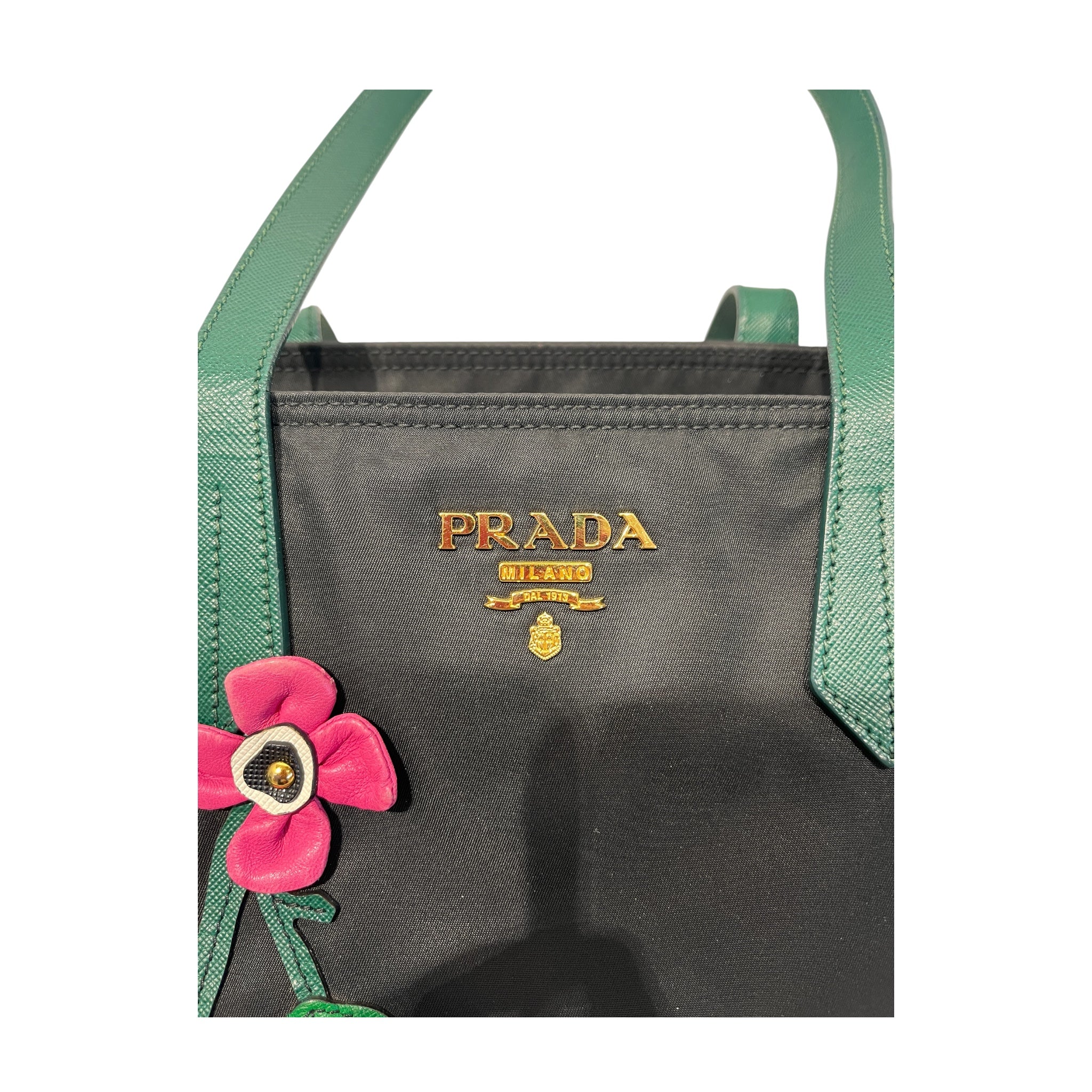 PRADA/Hand Bag/Floral Pattern/Nylon/BLK/NO. 110 Flowers Tessuto M view 5