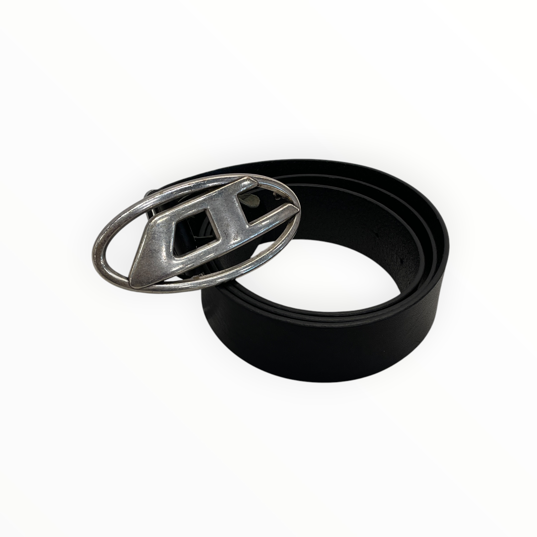 DIESEL/Belt/Leather/BLK/M's/Metal "D" Logo view 1
