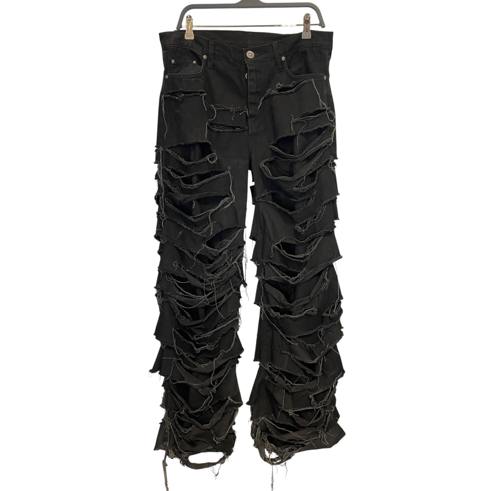 PARADOX/Pants/40/Denim/BLK/RIPS ALL OVER view 1