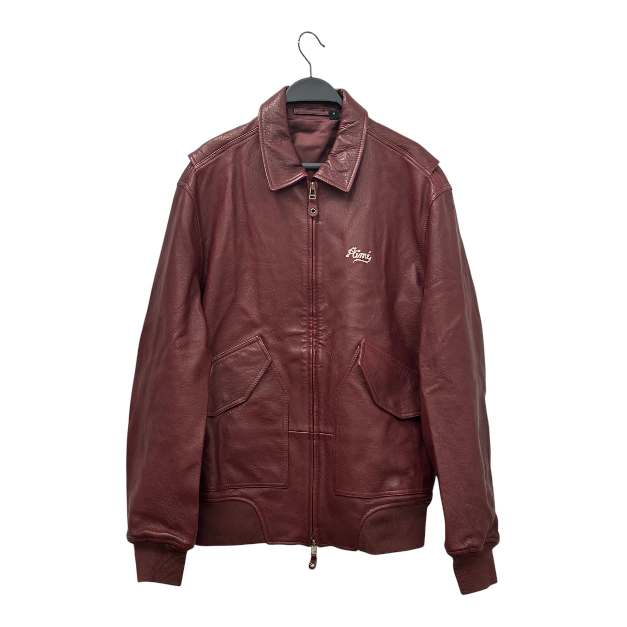 AIME LEON DORE/Leather Jkt/M/Lambskin/RED/CHAINSTITCH view 1