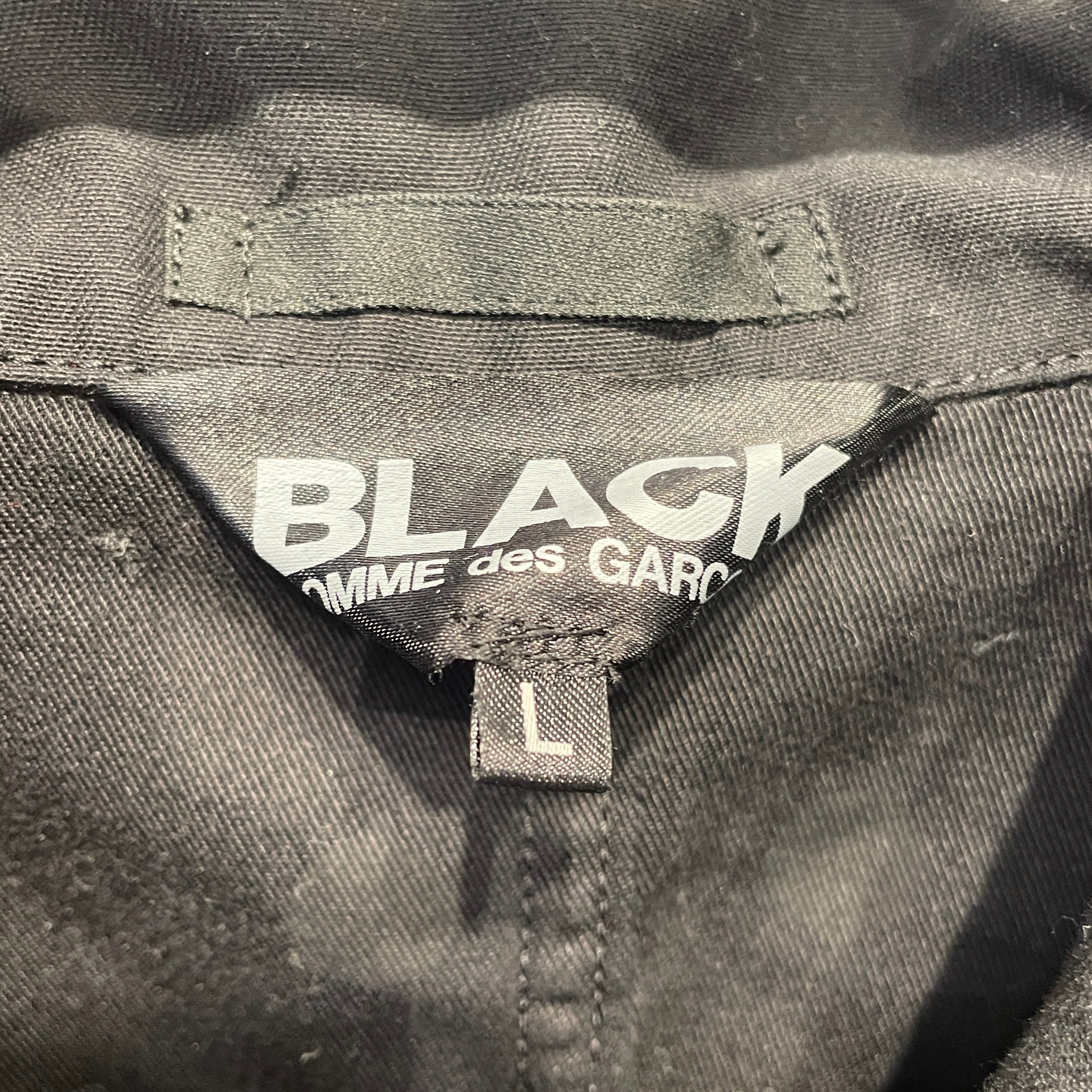 BLACK COMME des GARCONS/Tailored Jkt/L/Cotton/BLK/DIFFERENT BUTTONS view 3