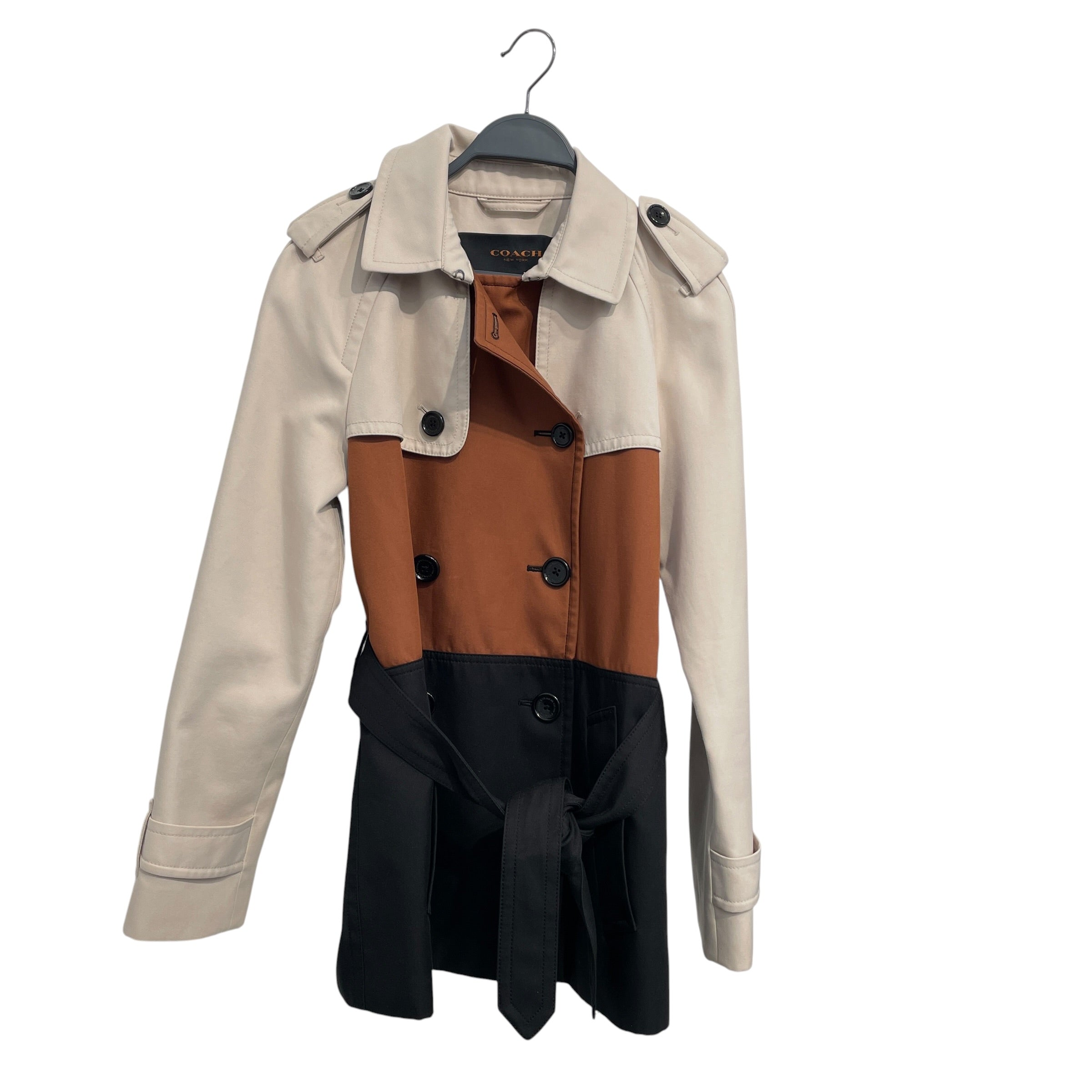 COACH/Trench Coat/S/Cotton/MLT/Double Breasted/Color Block Trench Coat view 1