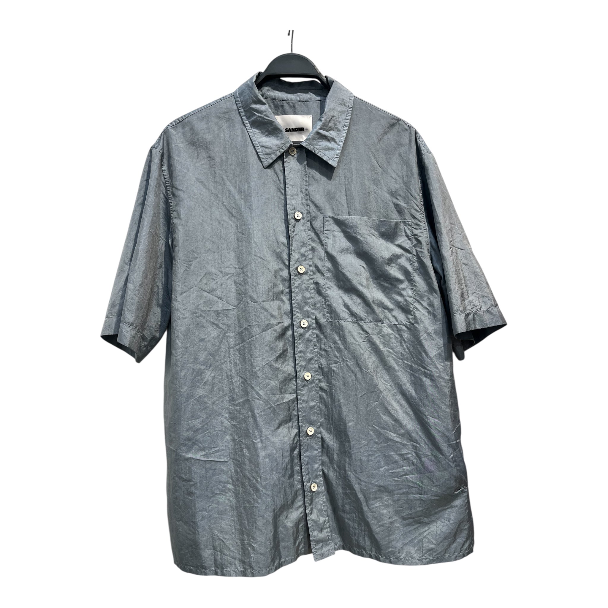 JIL SANDER/T&B Set/48/Polyester/BLU/S/S BUTTON UP/DRAWSTRING SHORT view 1