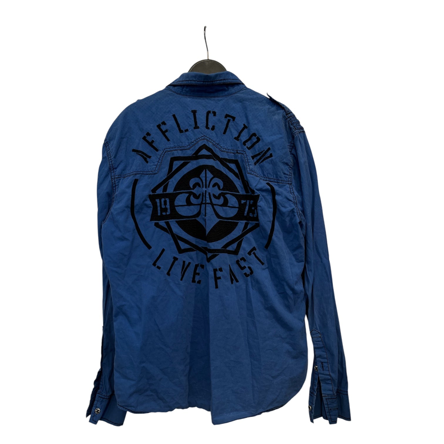 Affliction/LS Shirt/L/BLU/ view 2