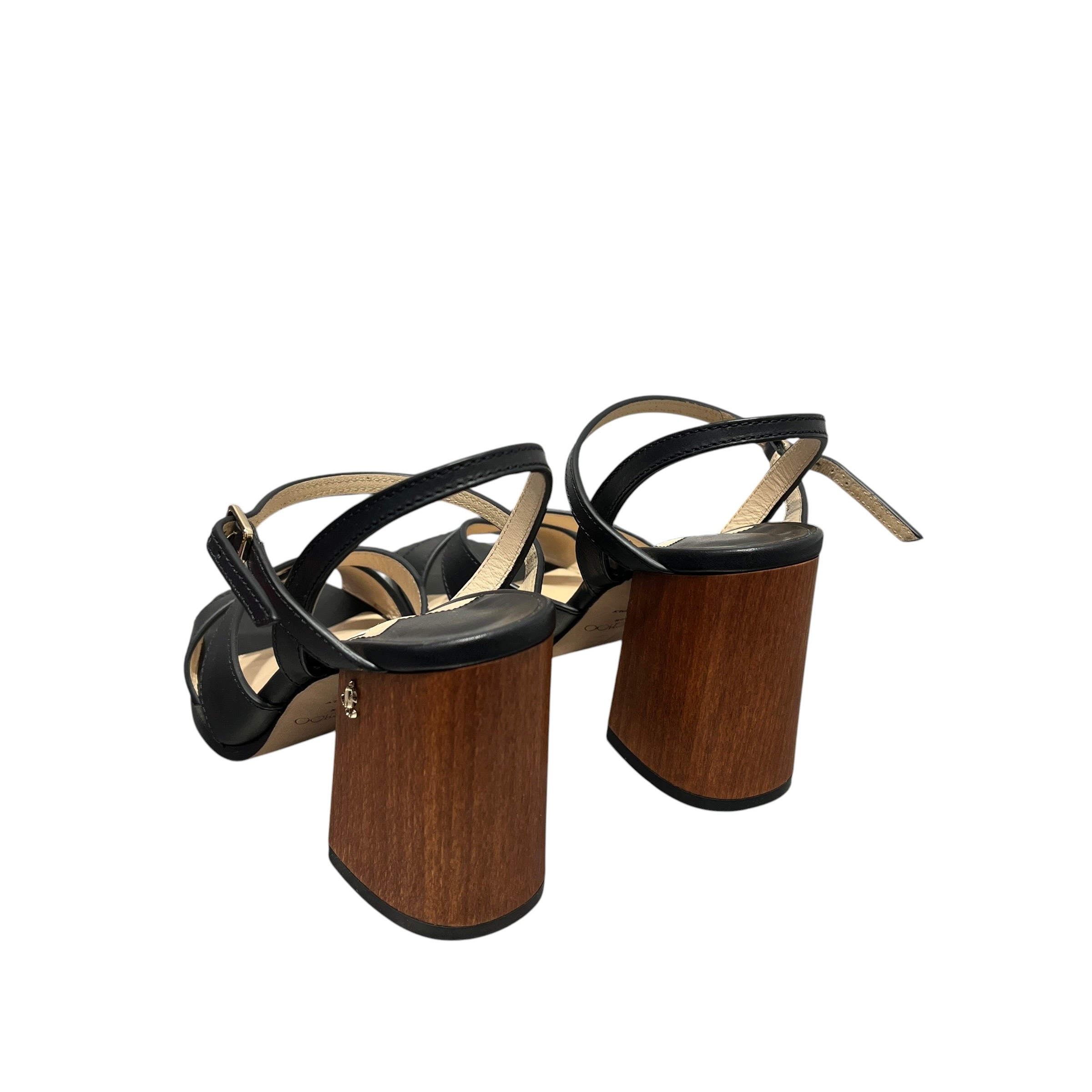JIMMY CHOO/Heels/EU 36.5/Leather/BLK/JOYA 85 WOOD HEEL view 2