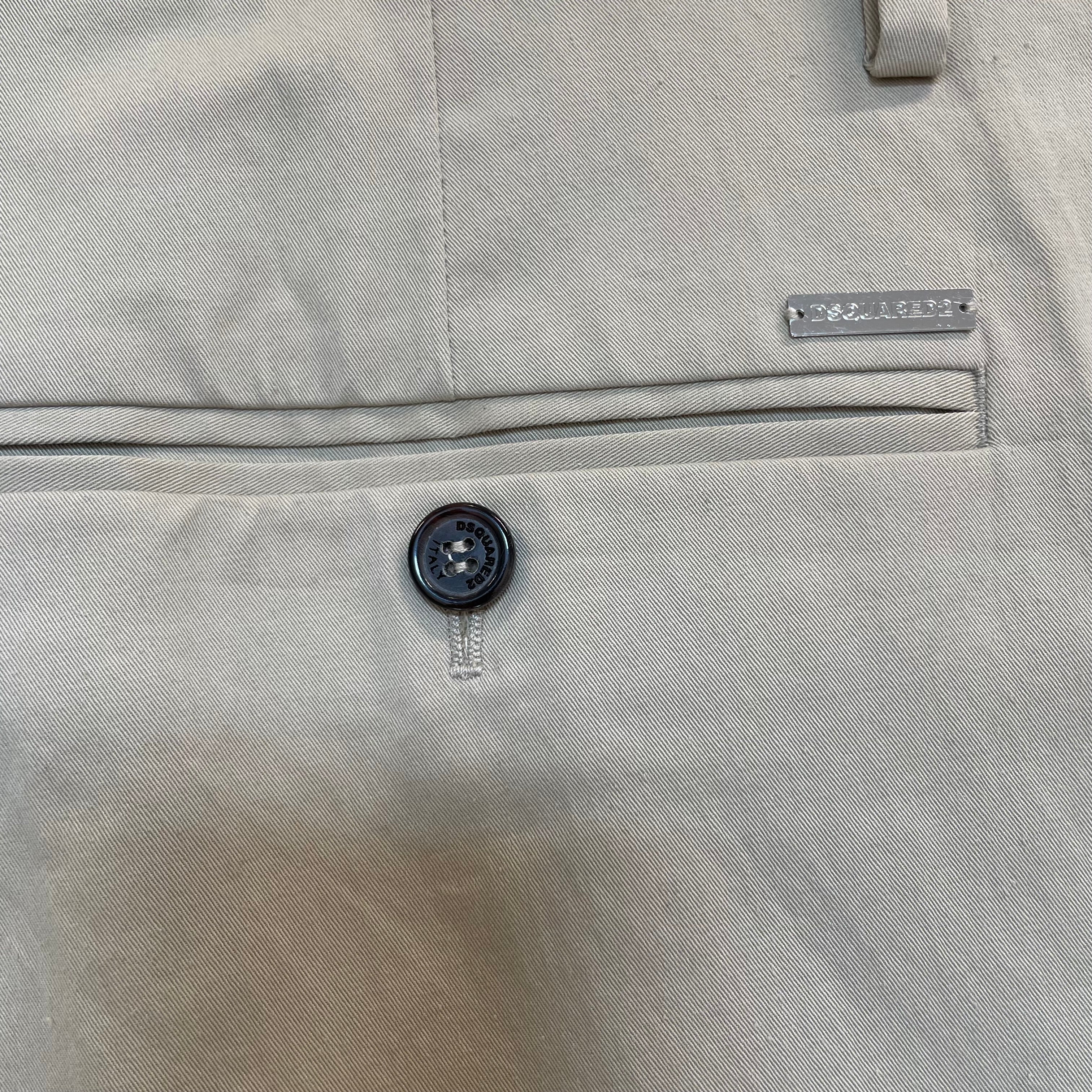 DSQUARED2/Skinny Pants/56/Cotton/BEG/Button Fly/057949941/SLIM PANT view 3