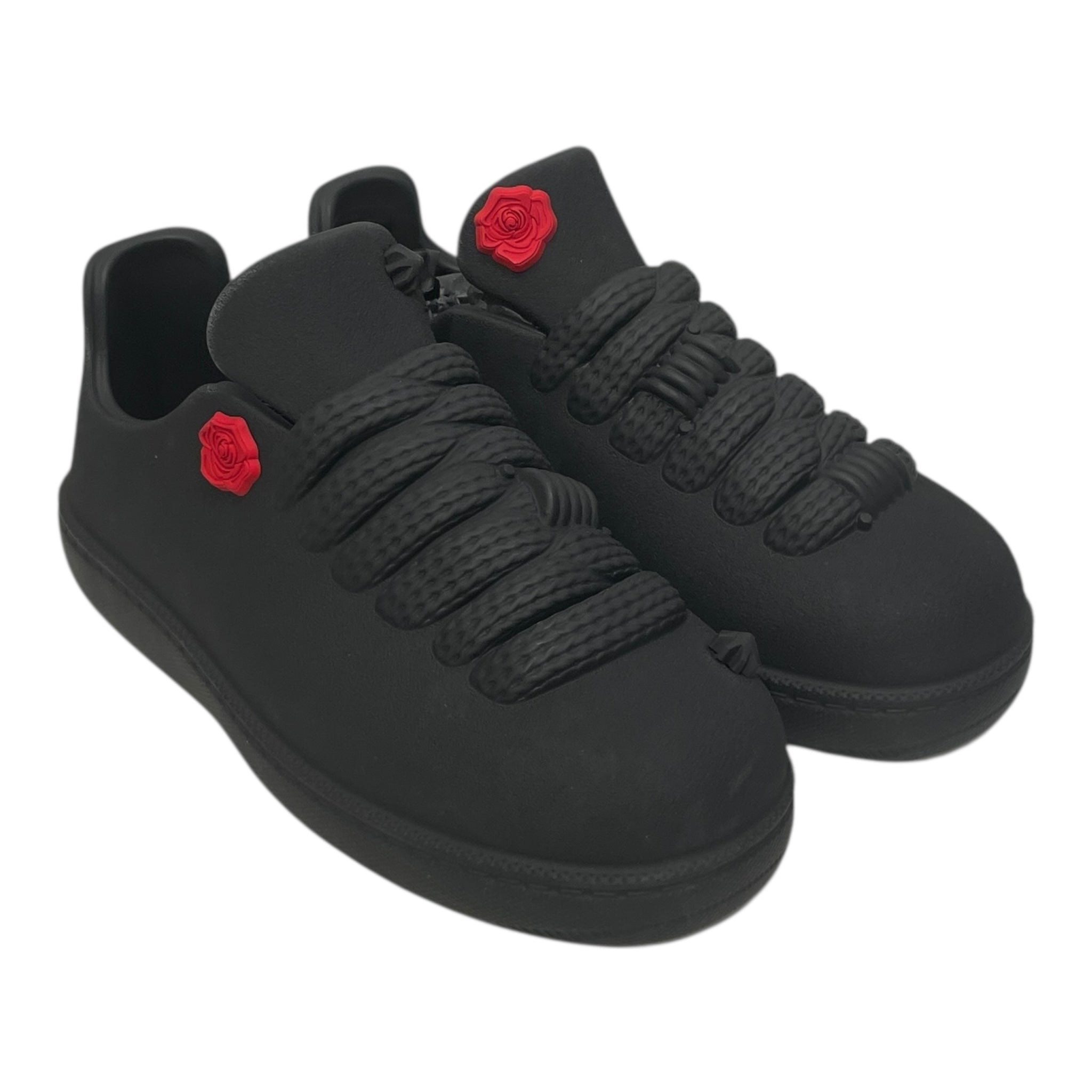 BURBERRY/Low-Sneakers/EU 40/GRY/FAUX LACE PRINTED SNEAKER view 1
