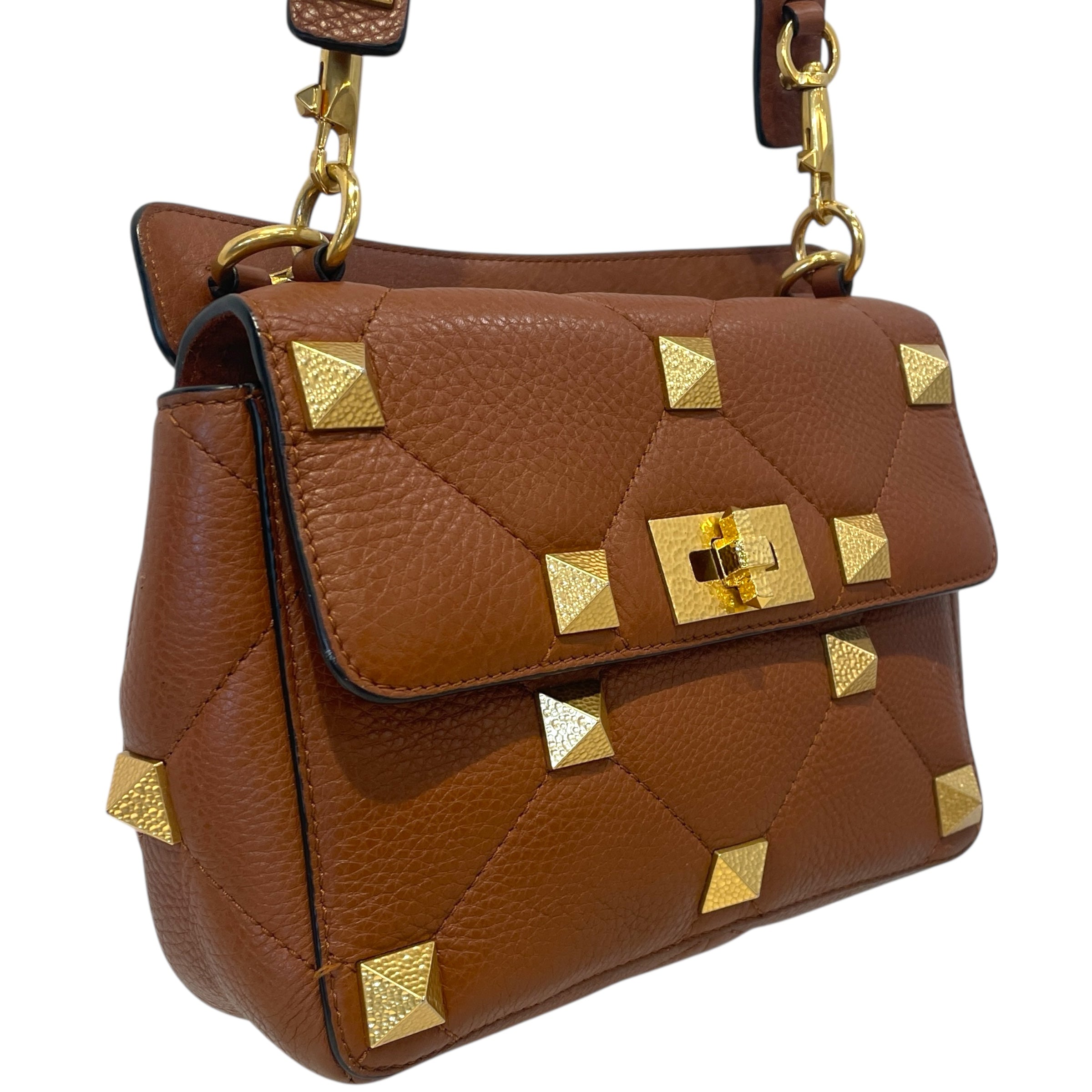 VALENTINO/Cross Body Bag/M/Leather/BRW/Grained CalfSkin view 3