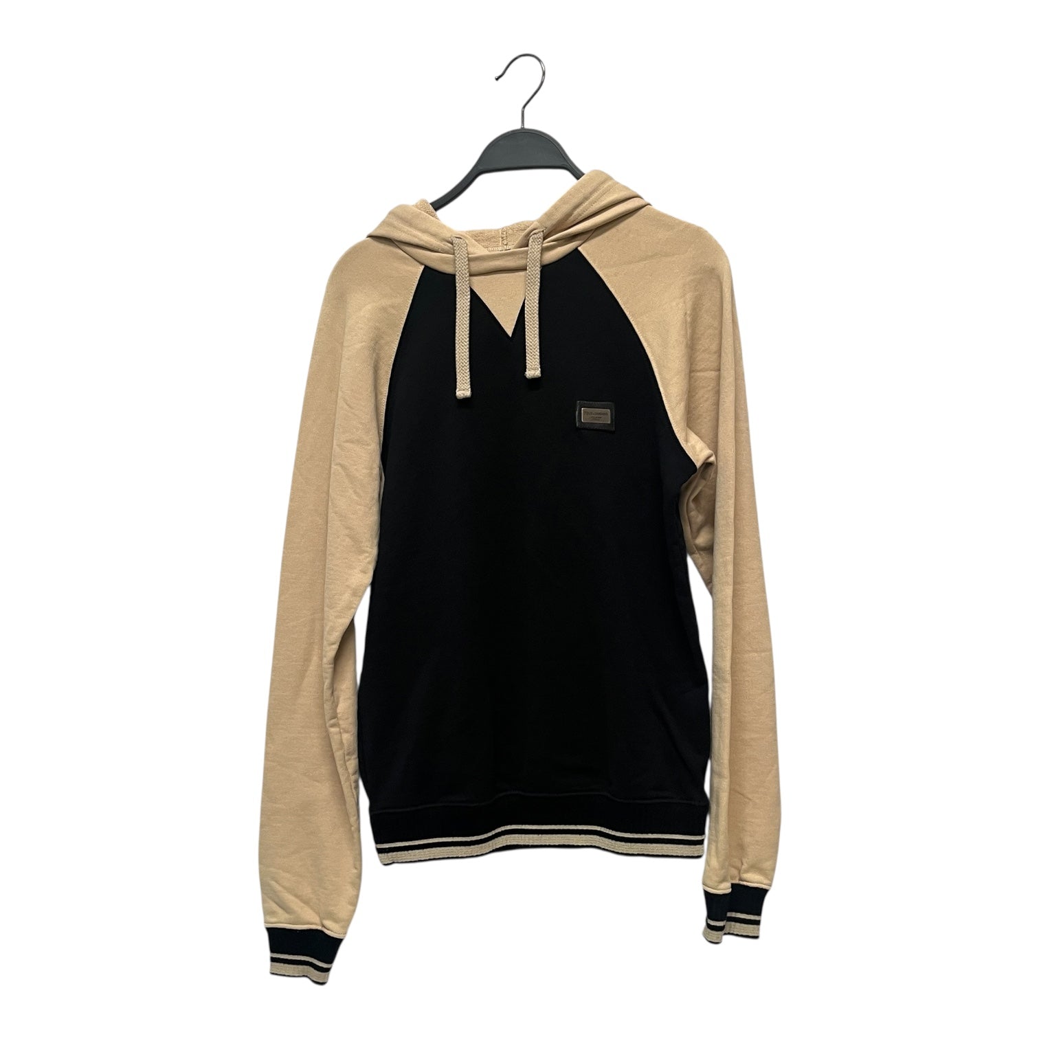 DOLCE&GABBANA/Hoodie/44/Cotton/BLK/COLORBLOCK BLK/CRM view 1