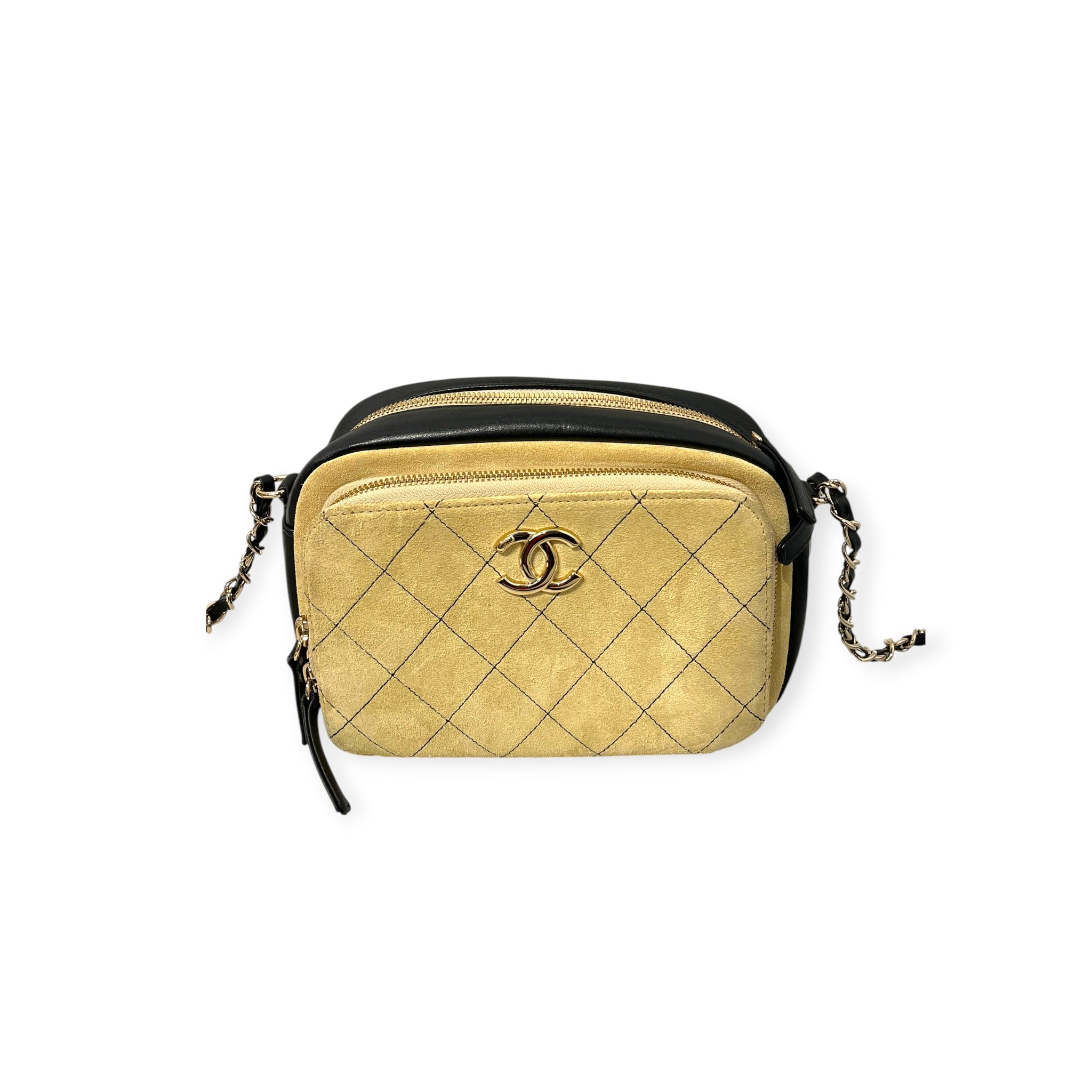 CHANEL/Bag/Leather/CRM/SUEDE PANEL BAG view 1